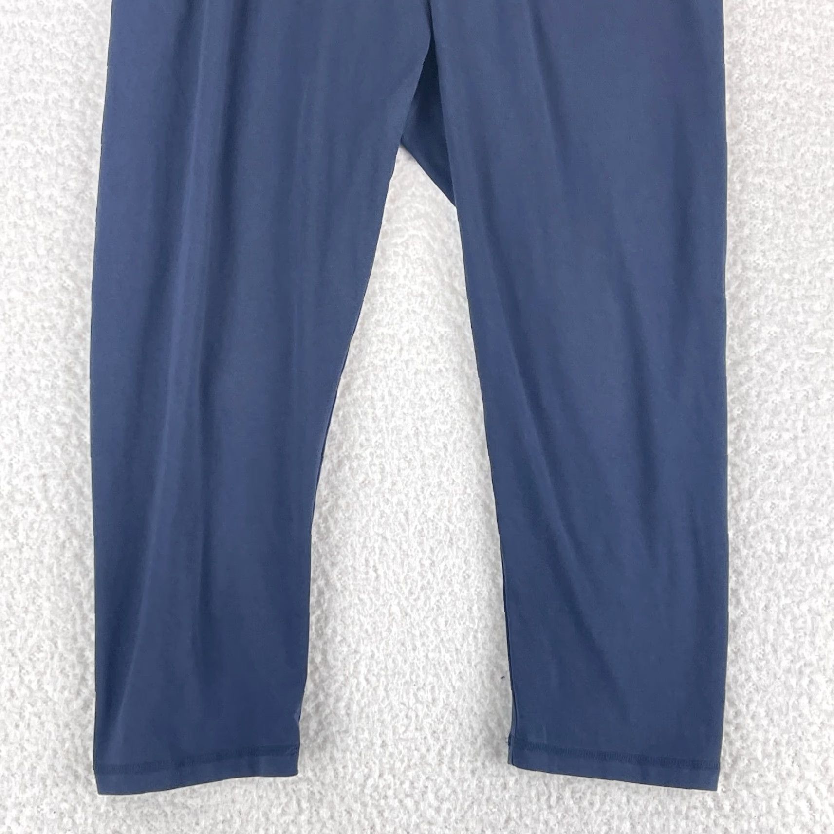 Vintage Christopher & Banks Navy Blue Pull On Pants Womens Medium Elastic Waist Straight Leg Jeans Style City Casual Size 32" / US 10 / IT 46 - 3 Thumbnail