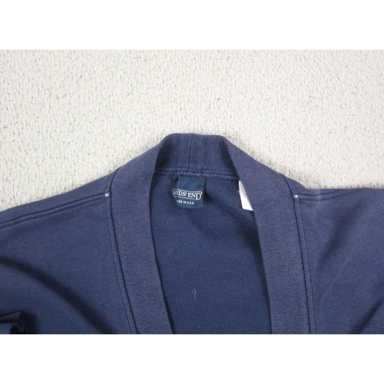 Lands' End Lands' End Cardigan Sweater Womens S Blue Cotton V-Neck Knit 90s Vintage Theme Mens Women Girls Boys Size S / US 4 / IT 40 - 3 Thumbnail
