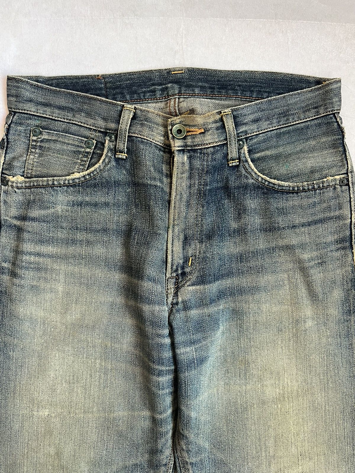 Edwin × Vintage Dirty Edwin 505zx Selvedge Distressed Denim Size US 32 / EU 48 - 8 Thumbnail