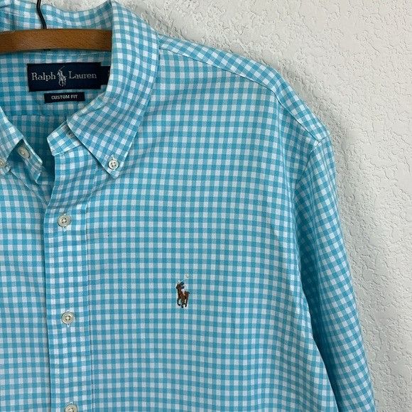 Polo Ralph Lauren × Ralph Lauren Polo by Ralph Lauren Men's Green Gingham Checkered Shirt Emb Size US L / EU 52-54 / 3 - 1 Thumbnail