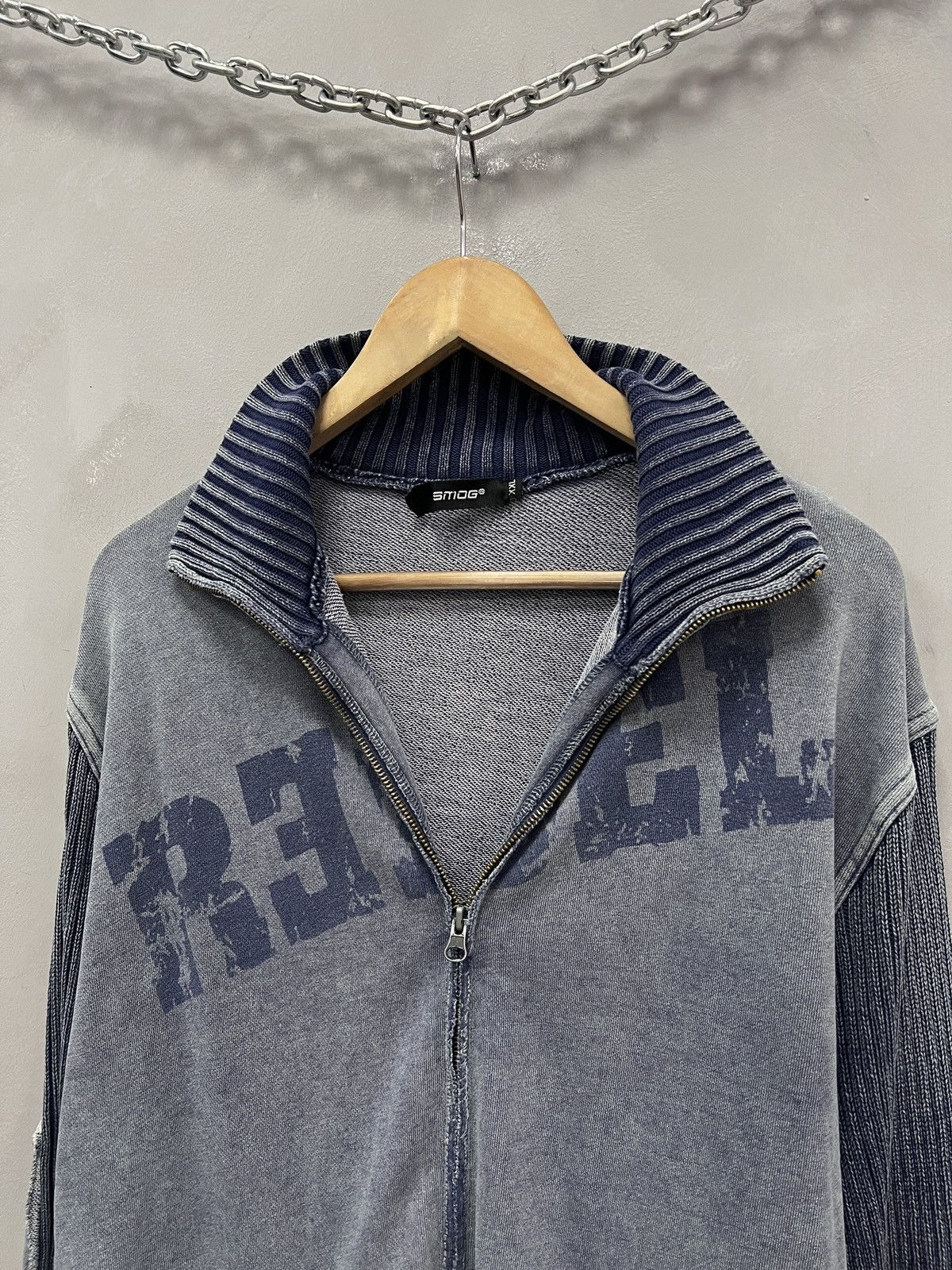 Diesel Diesel style washed zip sweater y2k style kapital japan Size US XL / EU 56 / 4 - 5 Thumbnail