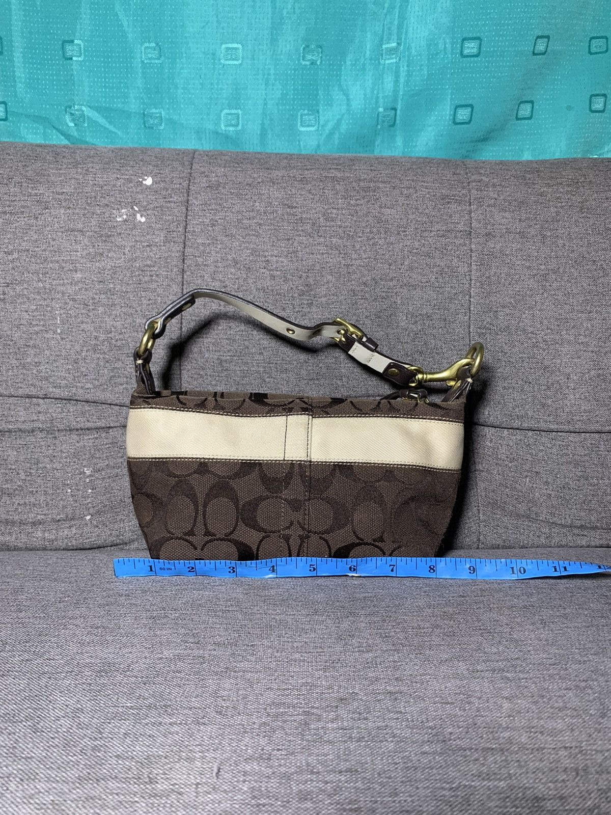 Coach COACH BROWN SIGNATURE MINI HOBO BAG Size ONE SIZE - 20 Thumbnail