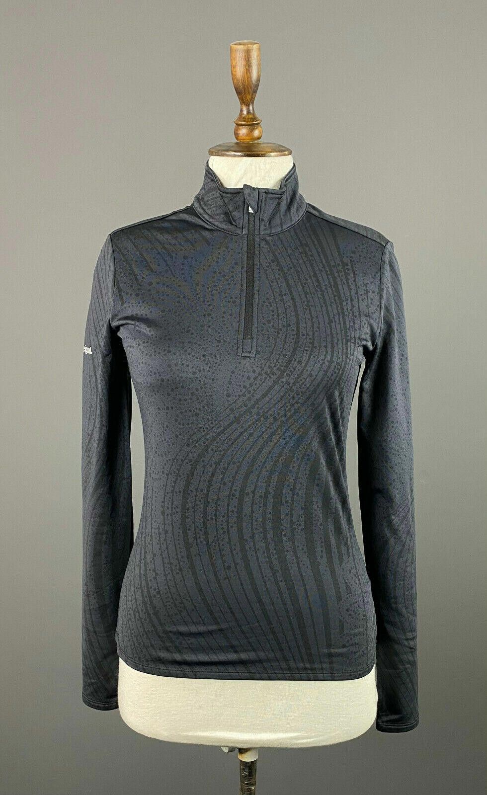 Desigual Desigual Black Floral 1/4 Zip Pullover Thermo Top Size S Size S / US 4 / IT 40 - 1 Thumbnail