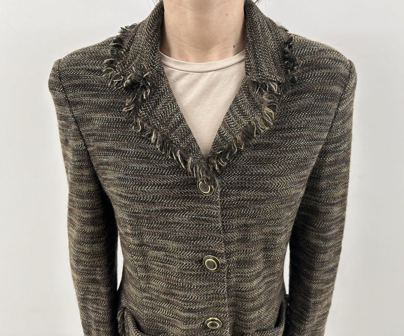 St. John Collection Blazer Knit Jacket made in USA Pocket