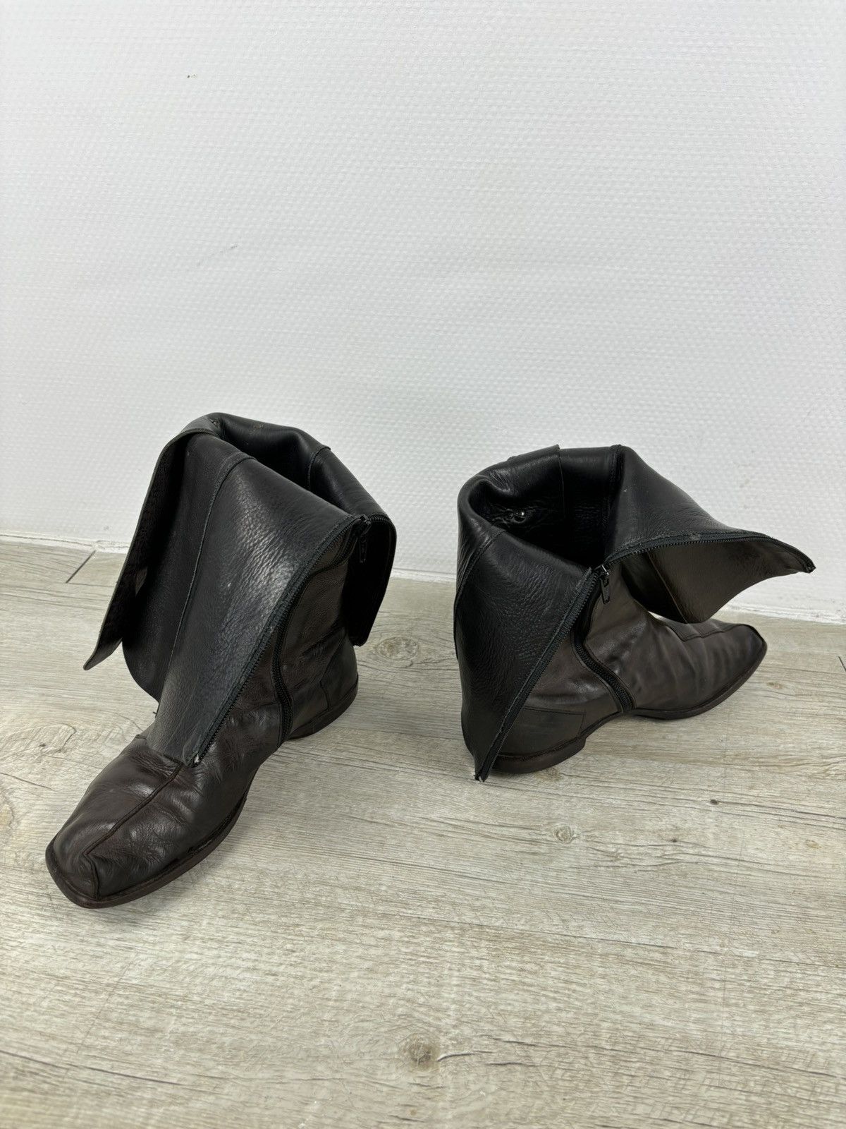 CYDWOQ RARE RUGGED Hand Made USA Leather Knee High Hessian Boots 38 Size US 8 / IT 38 - 3 Thumbnail