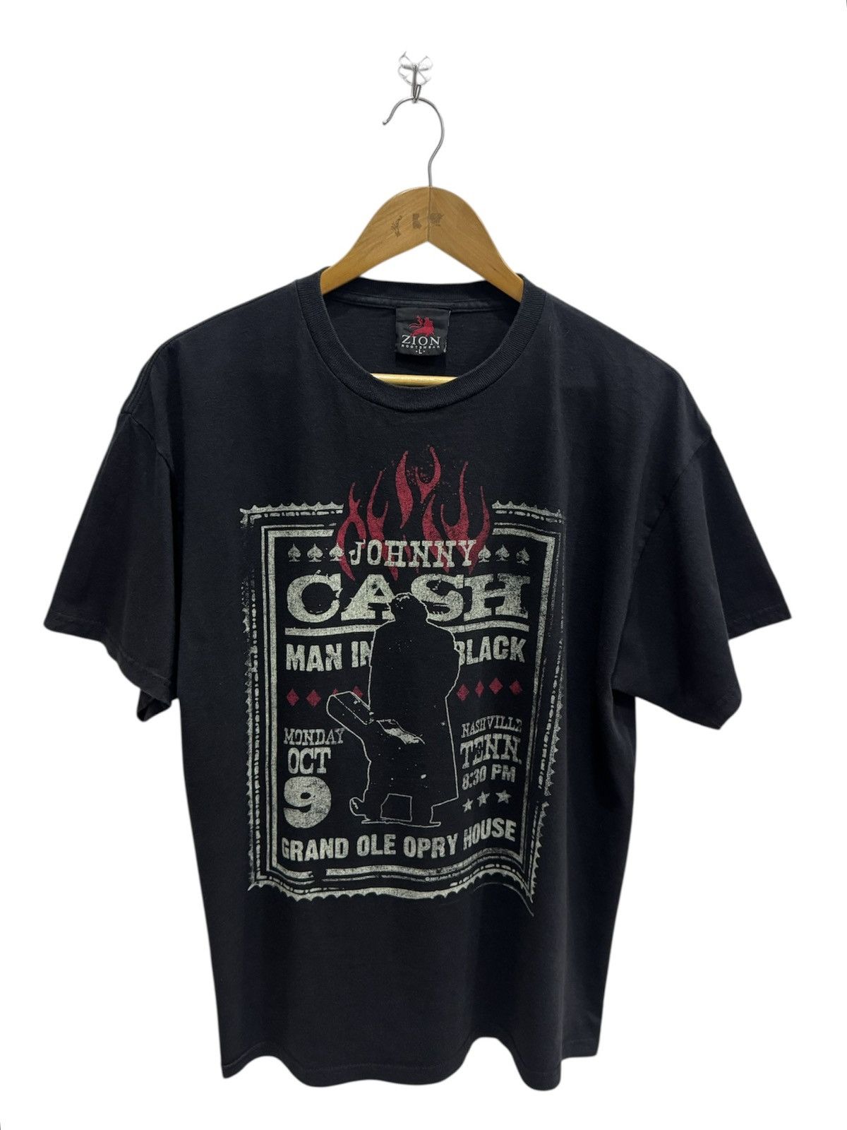 Band Tees × Vintage Vintage Y2K Johnny Cash Man in Black Size US L / EU 52-54 / 3 - 1 Thumbnail