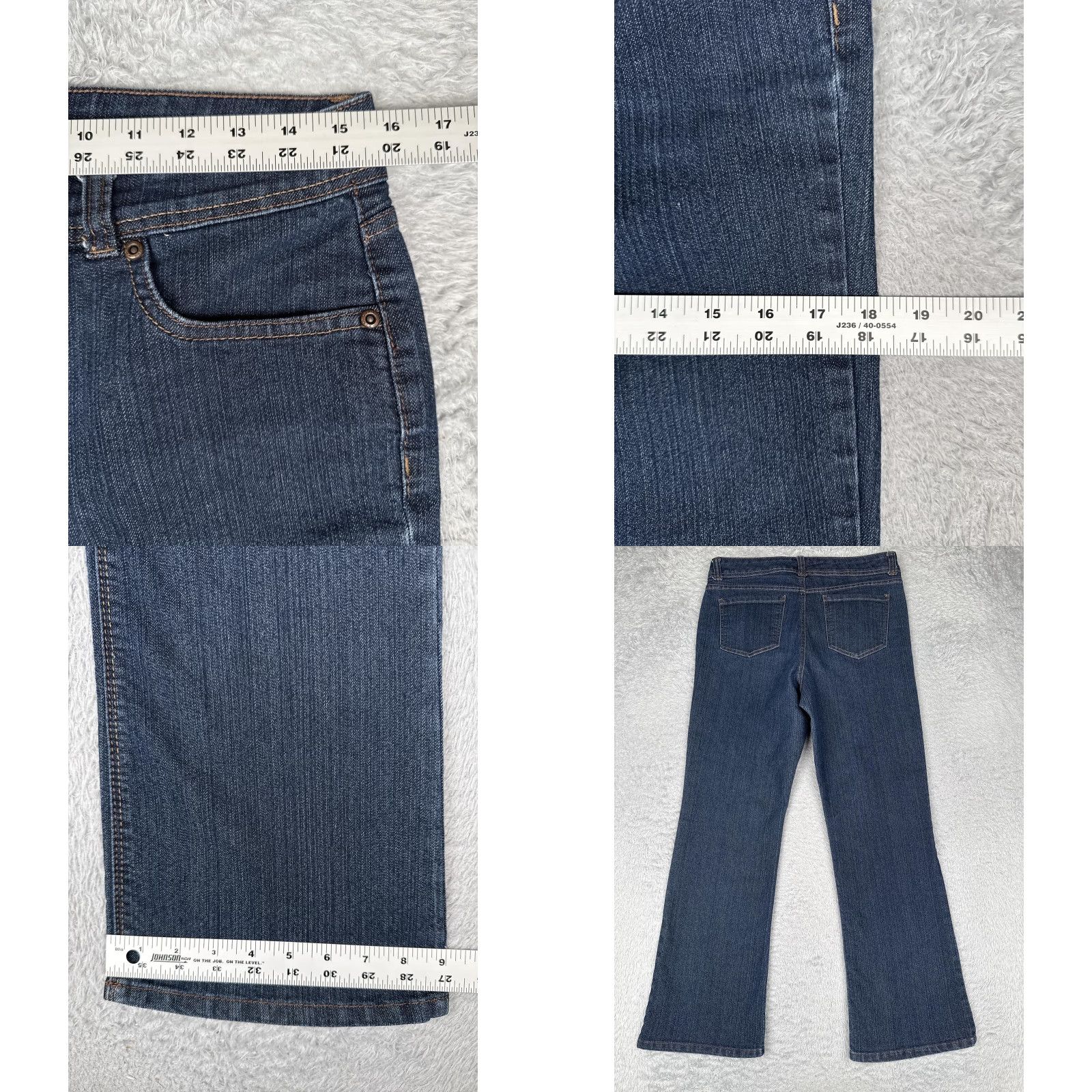 Basic Editions Basic Editions Jeans Women 10 Short Blue Bootcut High Stretch Denim Casual Bootscut? Size 32" / US 10 / IT 46 - 9 Thumbnail