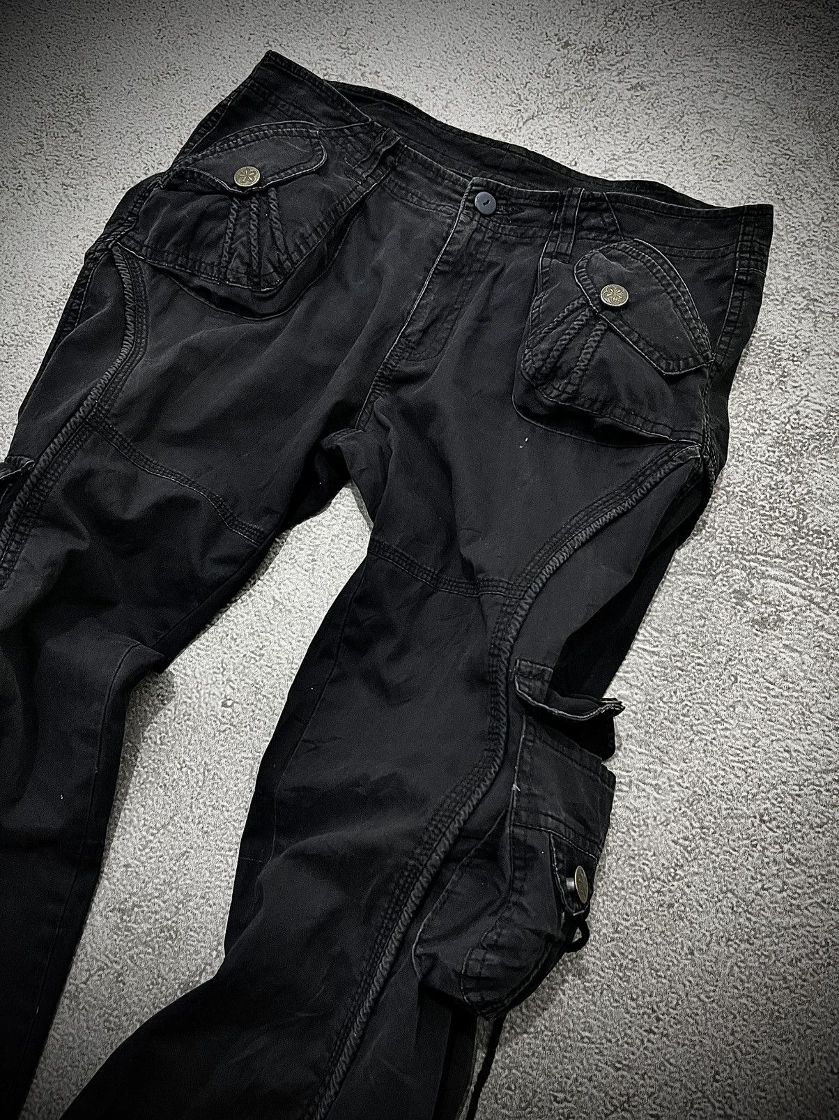 Japanese Brand 2000s Goa Cargo Flared Style Unknow Cargo Pants Size US 30 / EU 46 - 6 Thumbnail