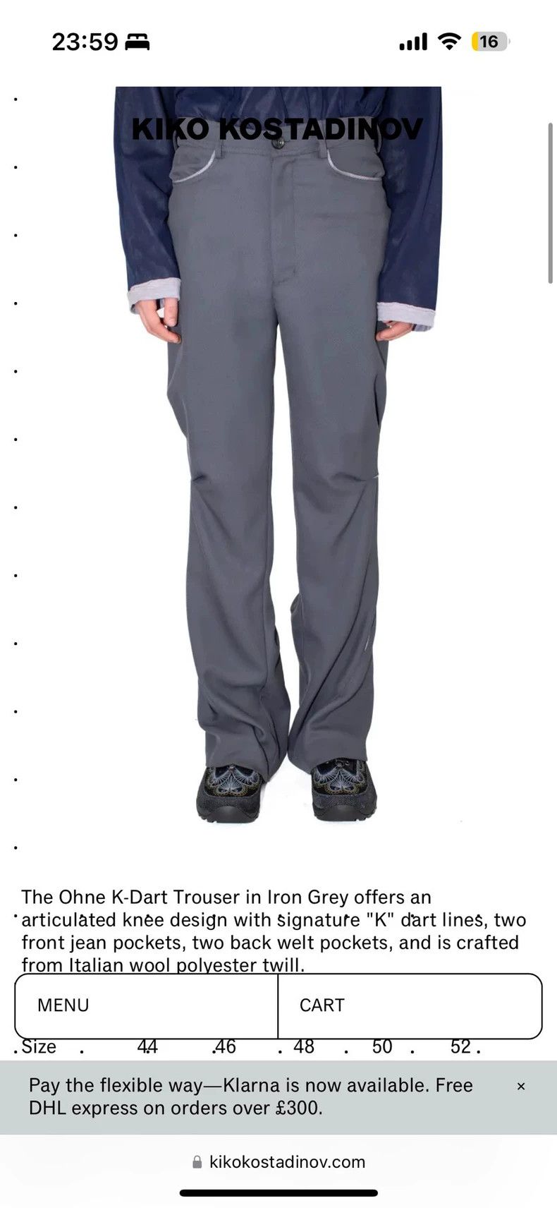 Kiko Kostadinov KIKO KOSTADINOV Size Lohne k-dart Structured Trousers 2505 Size US 30 / EU 46 - 8 Thumbnail