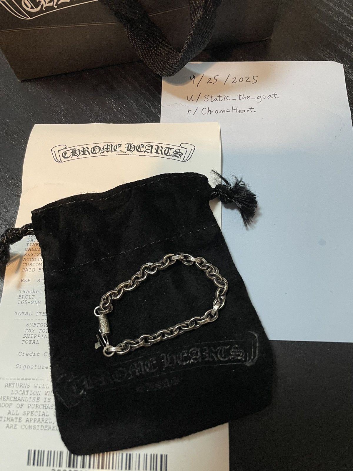 Chrome Hearts Chrome Hearts Paper Chain 6.5 inches bracelet Size ONE SIZE - 2 Thumbnail