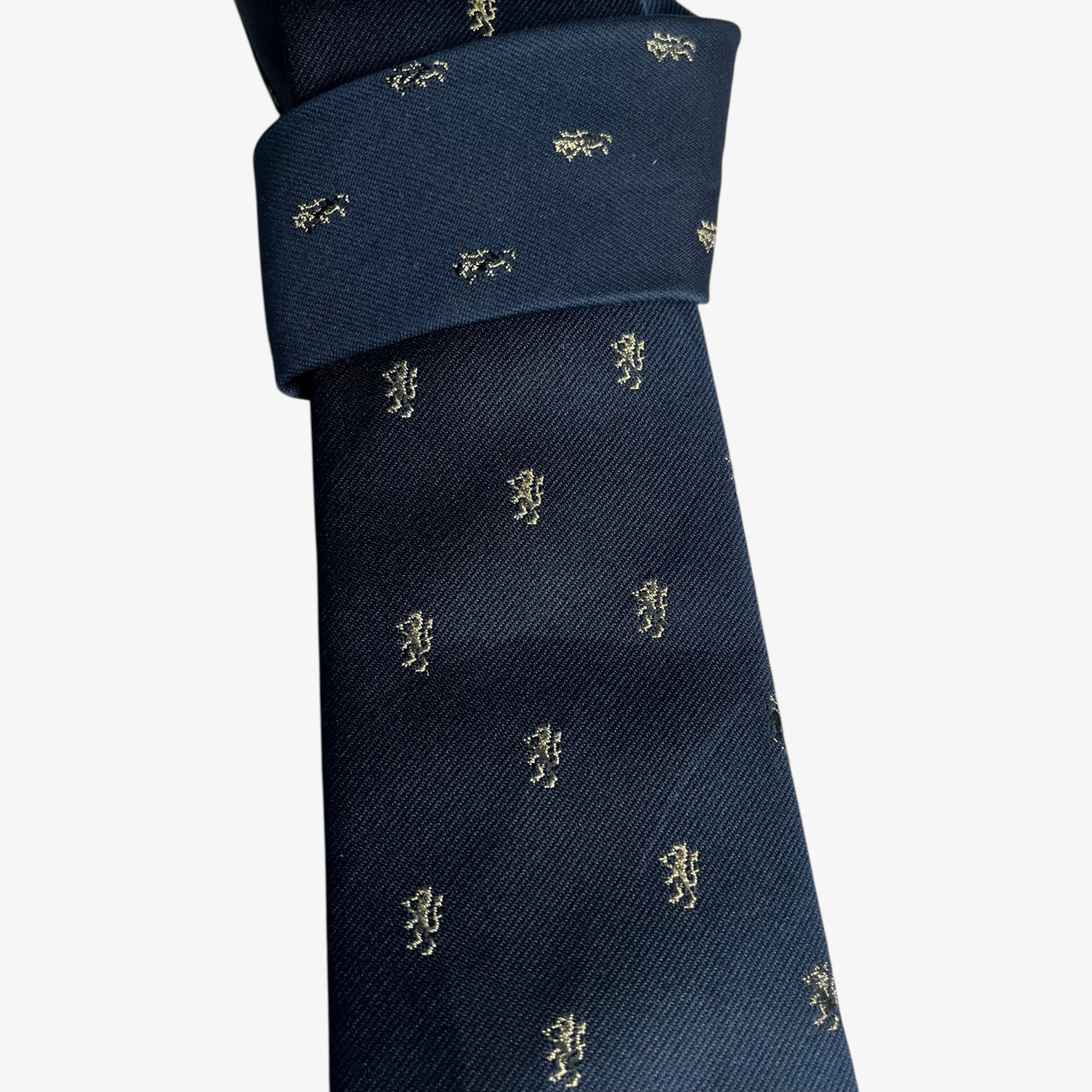Robert Talbott Vintage 90s Robert Talbott Geometric Lion Print Silk Tie Size ONE SIZE - 4 Thumbnail