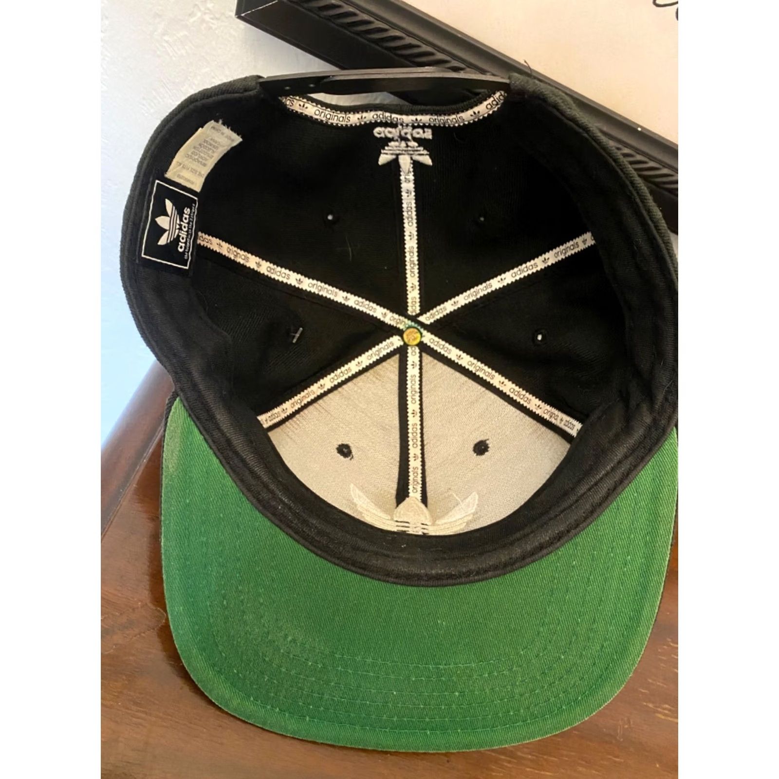 Adidas Adidas Originals Trefoil Chain Snapback Hat Cap Black White Wool Blend Flat Bill Baseball Cap Adjustable Men One Size Fits Most Size ONE SIZE - 4 Thumbnail