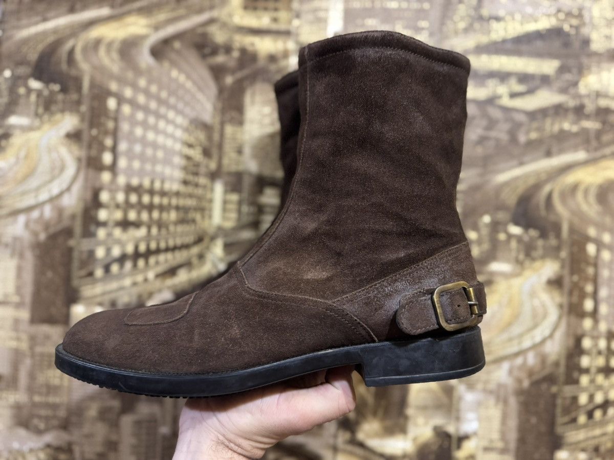 Hogan Hogan Leather Suede Biker Ankle Zip Boots Made in Italy Size US 11 / EU 44 - 2 Thumbnail
