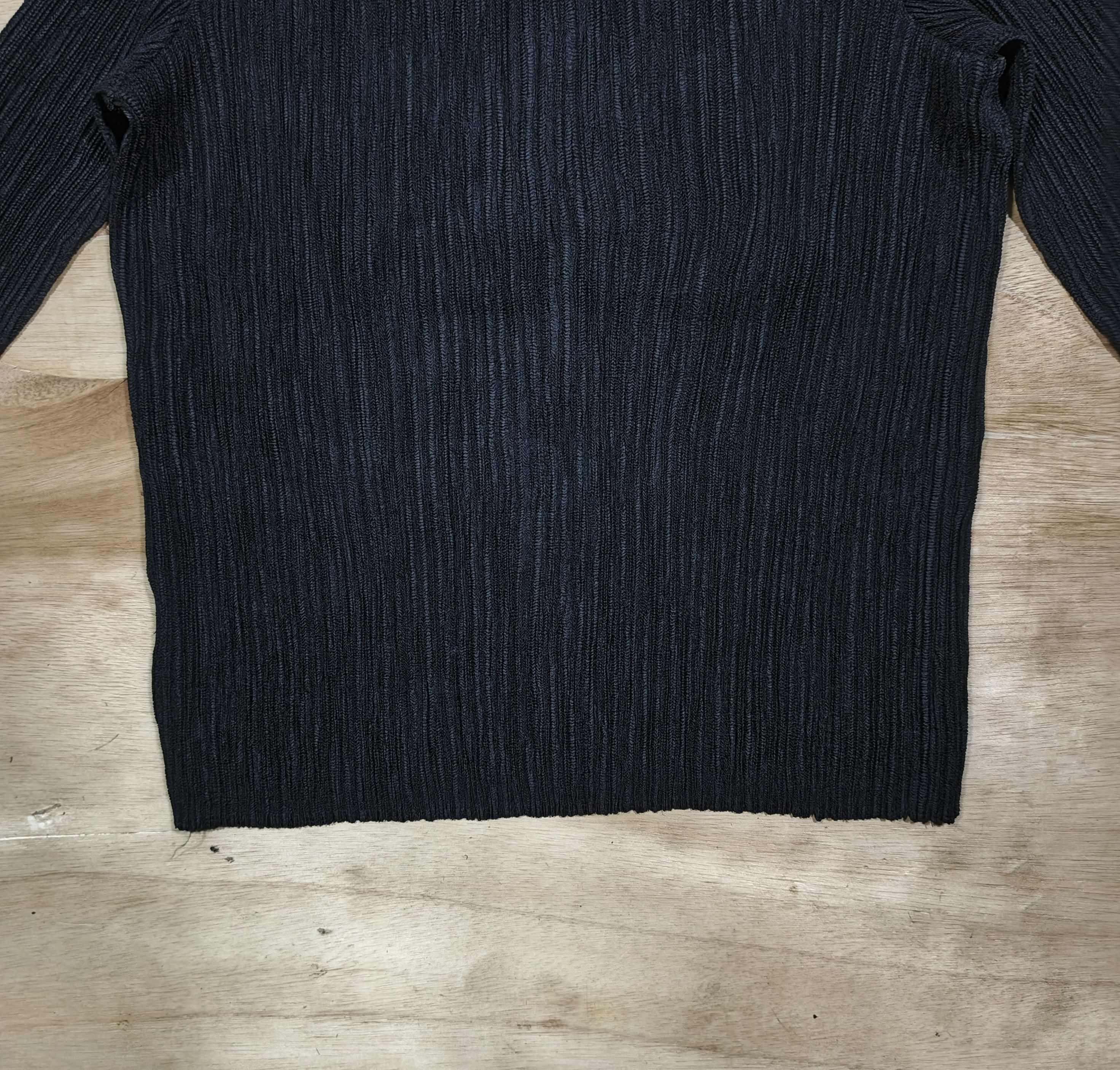 Japanese Brand SPECCHIO PLEATS Black Pleated Longsleeve Shirt Size L / US 10 / IT 46 - 8 Thumbnail