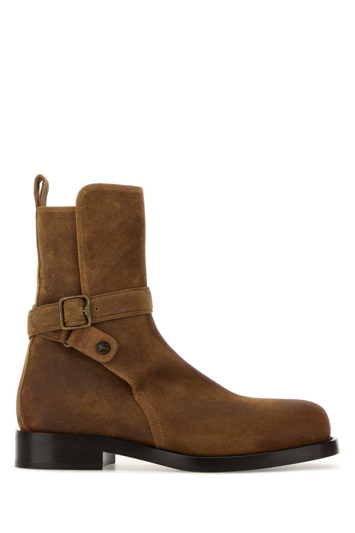 Burberry Camel Suede Ledges Ankle Boots Size US 12 / EU 45 - 1 Thumbnail