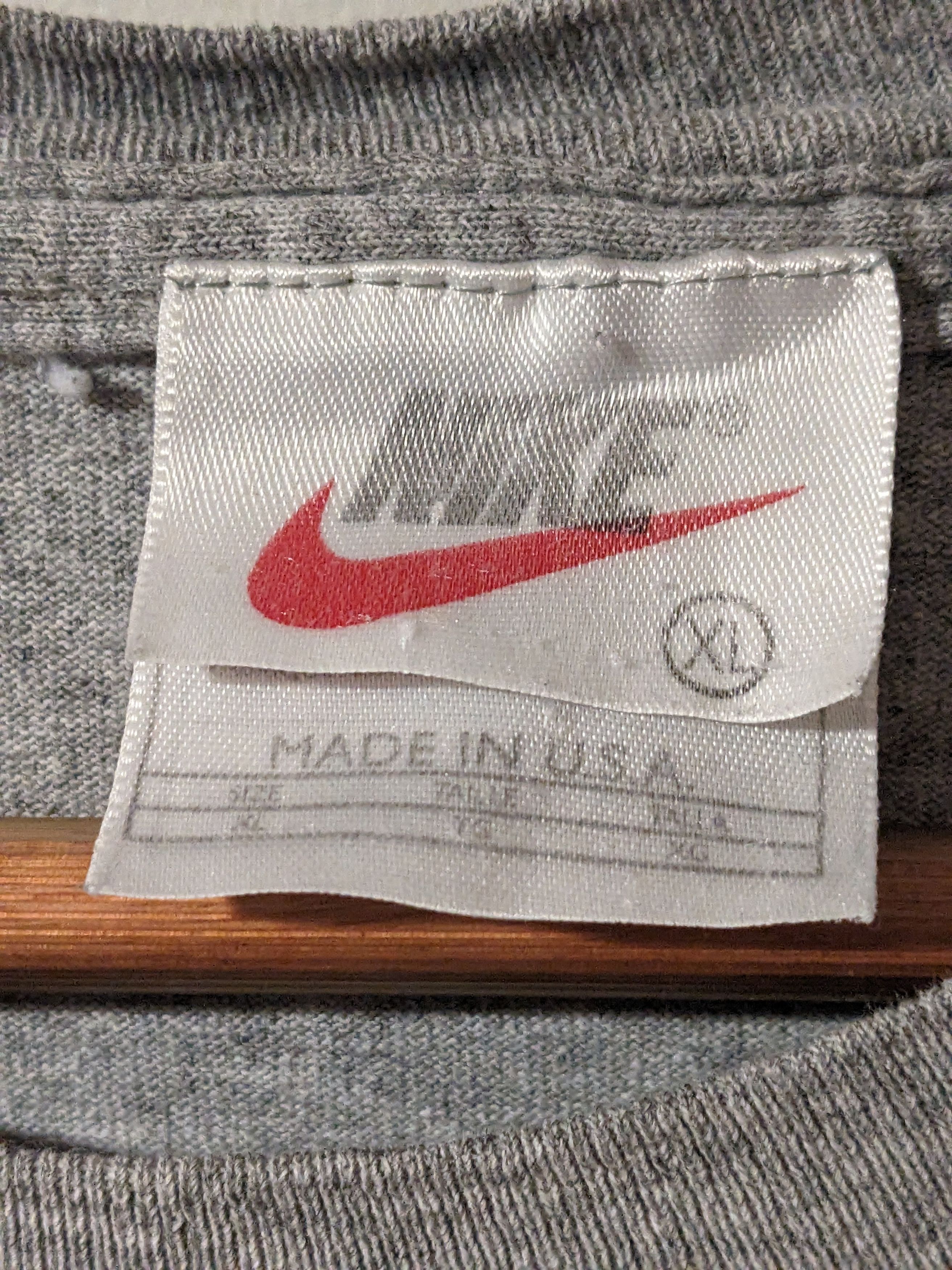Nike × Vintage Vintage 90s Nike Swoosh Essential Logo Long Sleeve T-Shirt Size US XL / EU 56 / 4 - 3 Thumbnail
