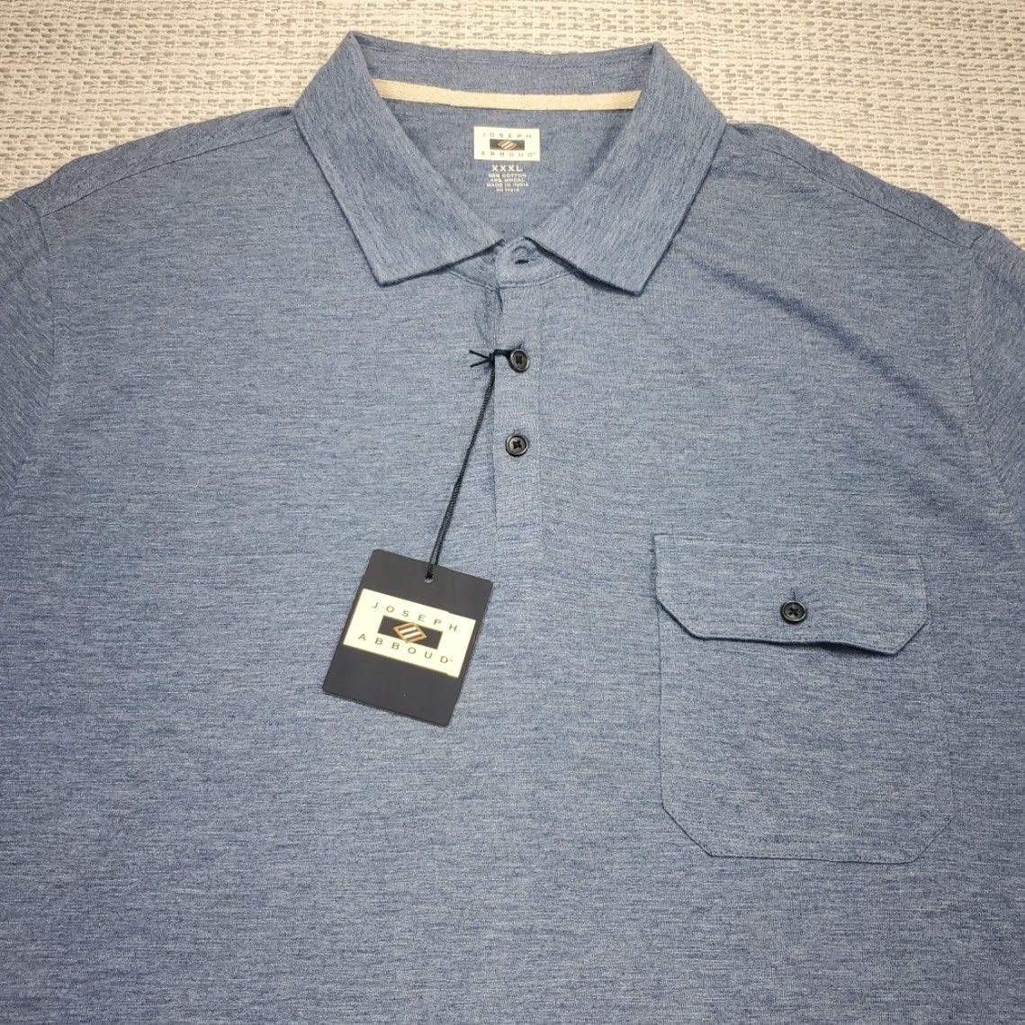 Joseph Abboud Joseph Abboud Polo Shirt Mens XXXL 3XL Short Sleeve Pocket Cotton Modal NWT NEW Size US XXL / EU 58 / 5 - 4 Thumbnail