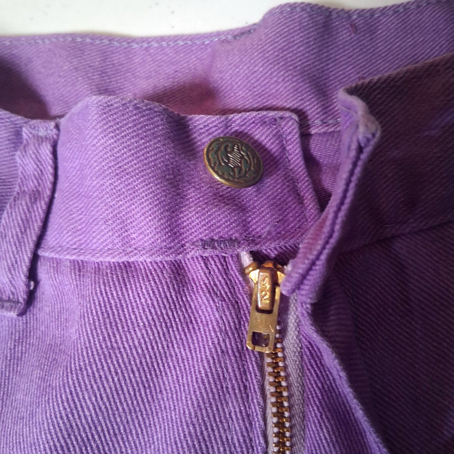 Vintage VINTAGE L'Abeille Sport by Beeline Pants Ladies 80s 90s Purple Pleated Drop Waist 23x27 Slim Tapered Crew Hem Size 32" / US 10 / IT 46 - 7 Thumbnail