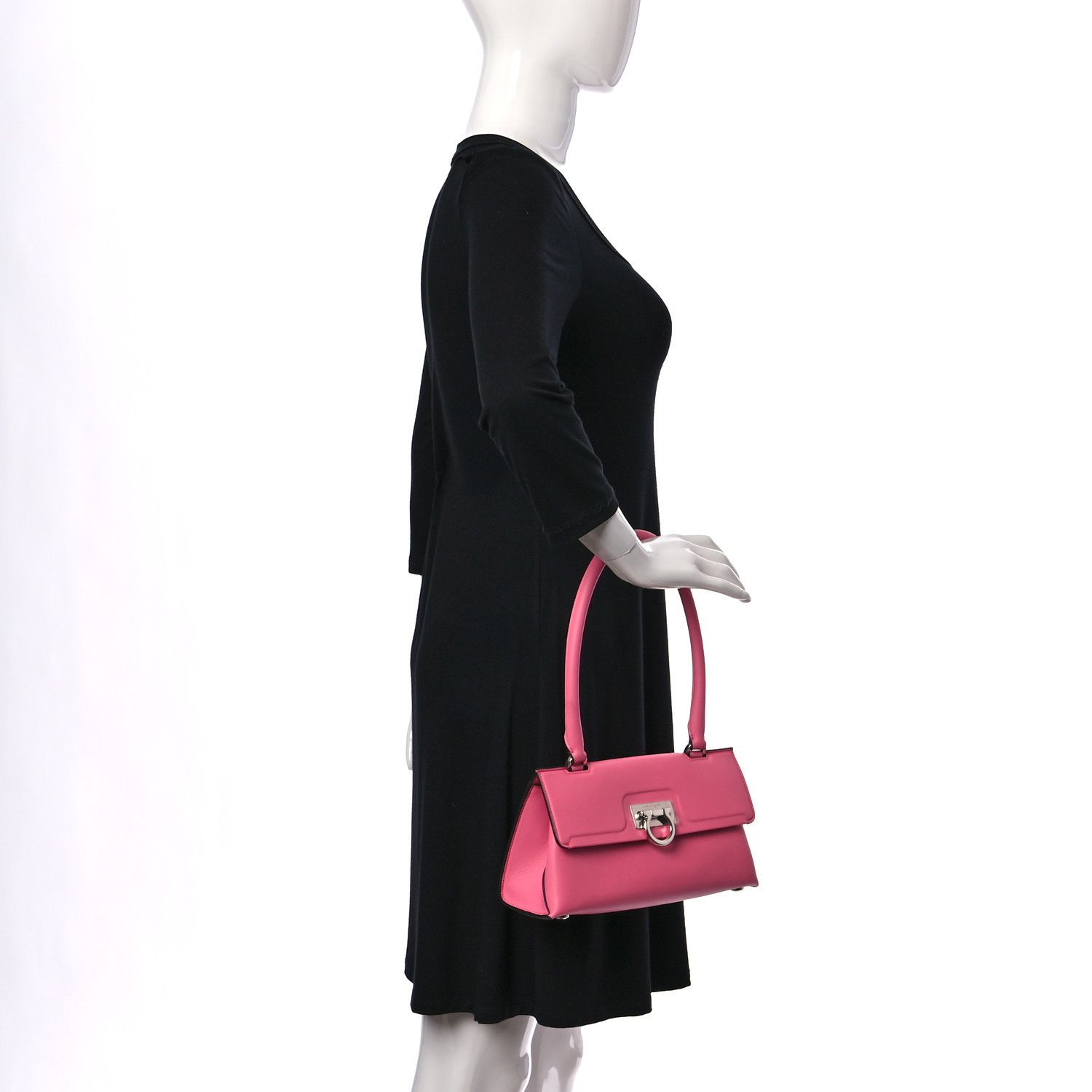 Salvatore Ferragamo o1s1rm0824 Size: OS / Calfskin Trifolio Shoulder Bag in Pink Size ONE SIZE - 2 Thumbnail