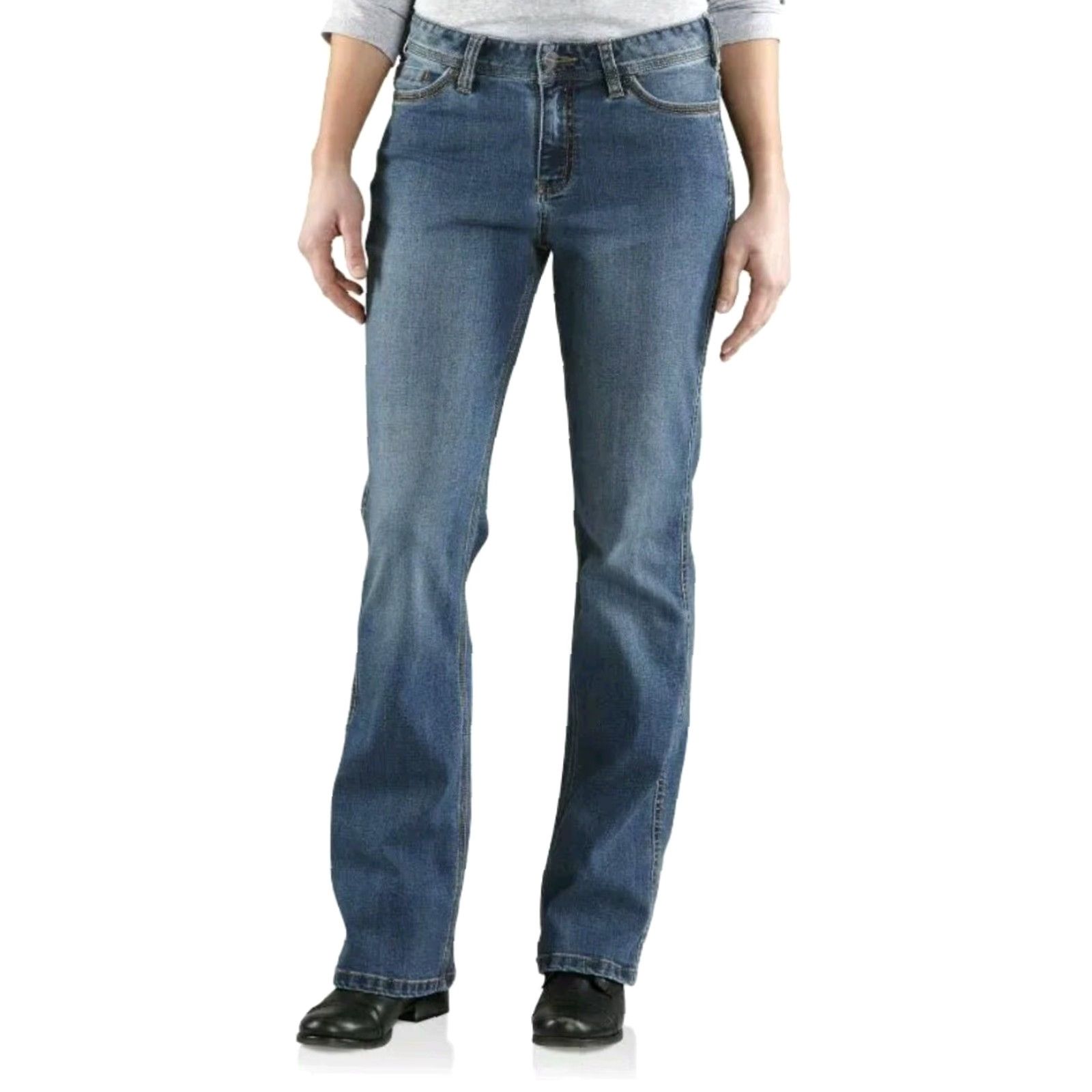 Carhartt VINTAGE Carhartt Womens Jeans Blue 29x30 Straight Denim Regular Size 8 9-30? Size 30" / US 8 / IT 44 - 2 Thumbnail