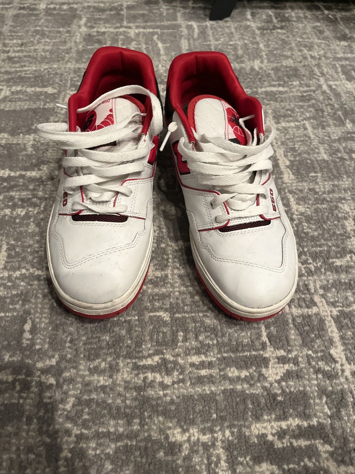 New Balance 550 White Team Red Size US 11 / EU 44 - 4 Thumbnail
