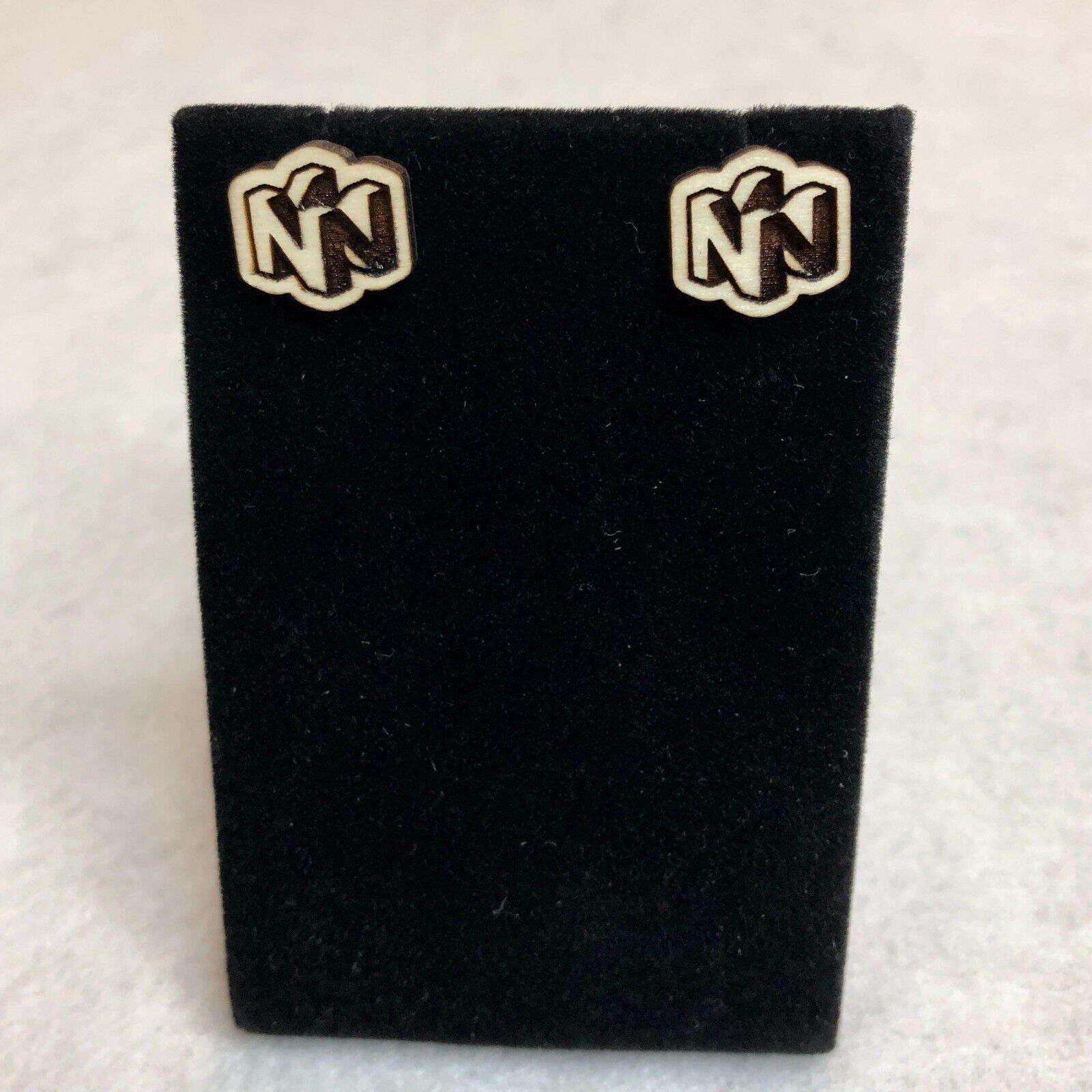 Nintendo Nintendo 64 Logo Wood Stud Earrings Size ONE SIZE - 1 Thumbnail