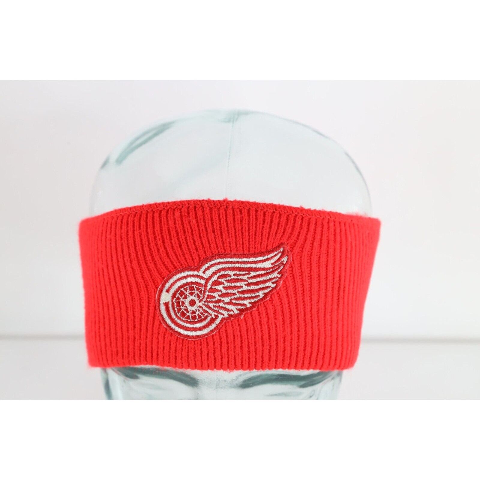 Vintage Vintage 90s Detroit Red Wings Hockey Knit Winter Headband Size ONE SIZE - 1 Thumbnail