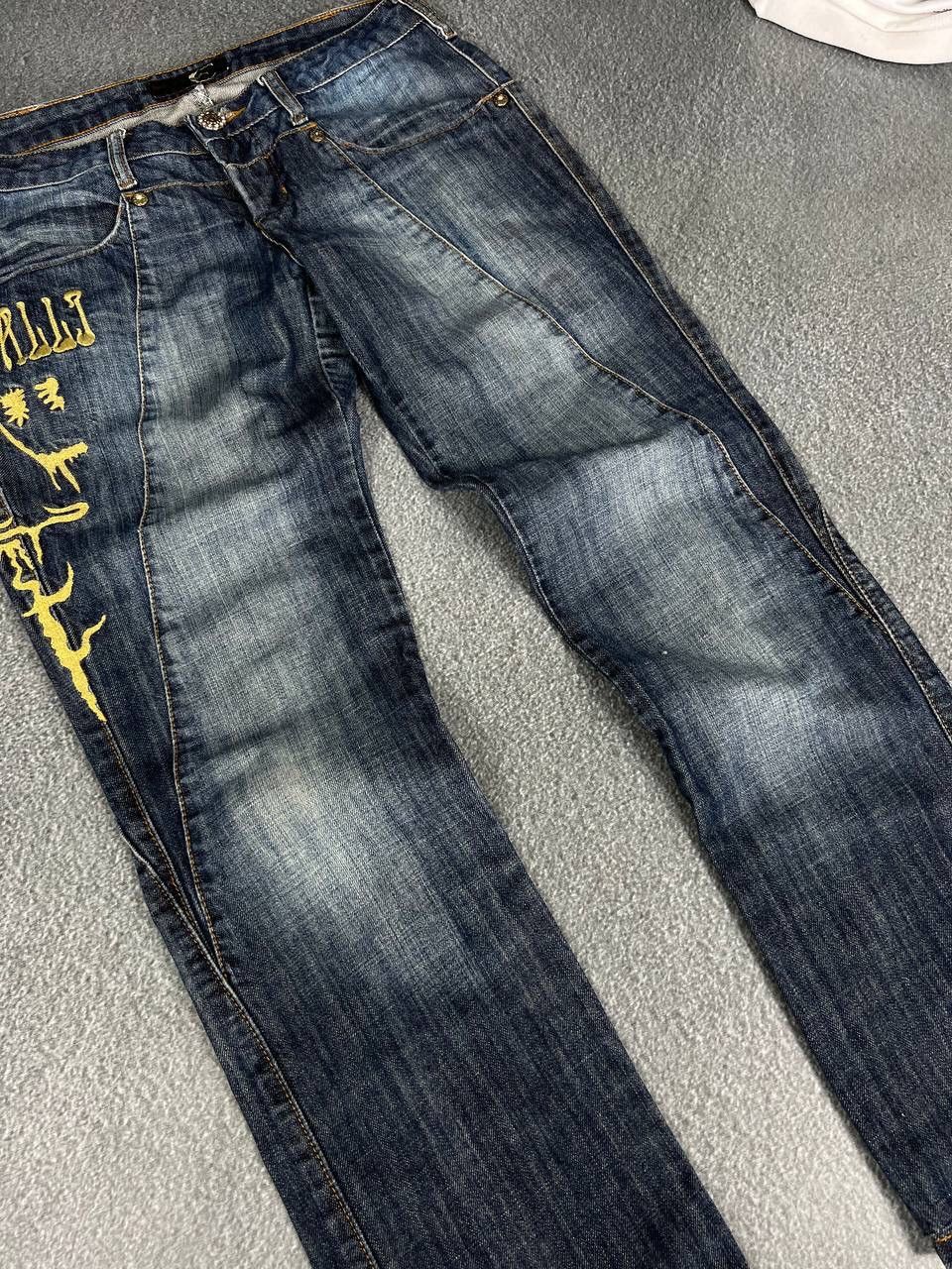 Just Cavalli Cavalli Vintage 90's Embroidered Denim Jeans Size 25" / US 0 / IT 36 - 4 Thumbnail