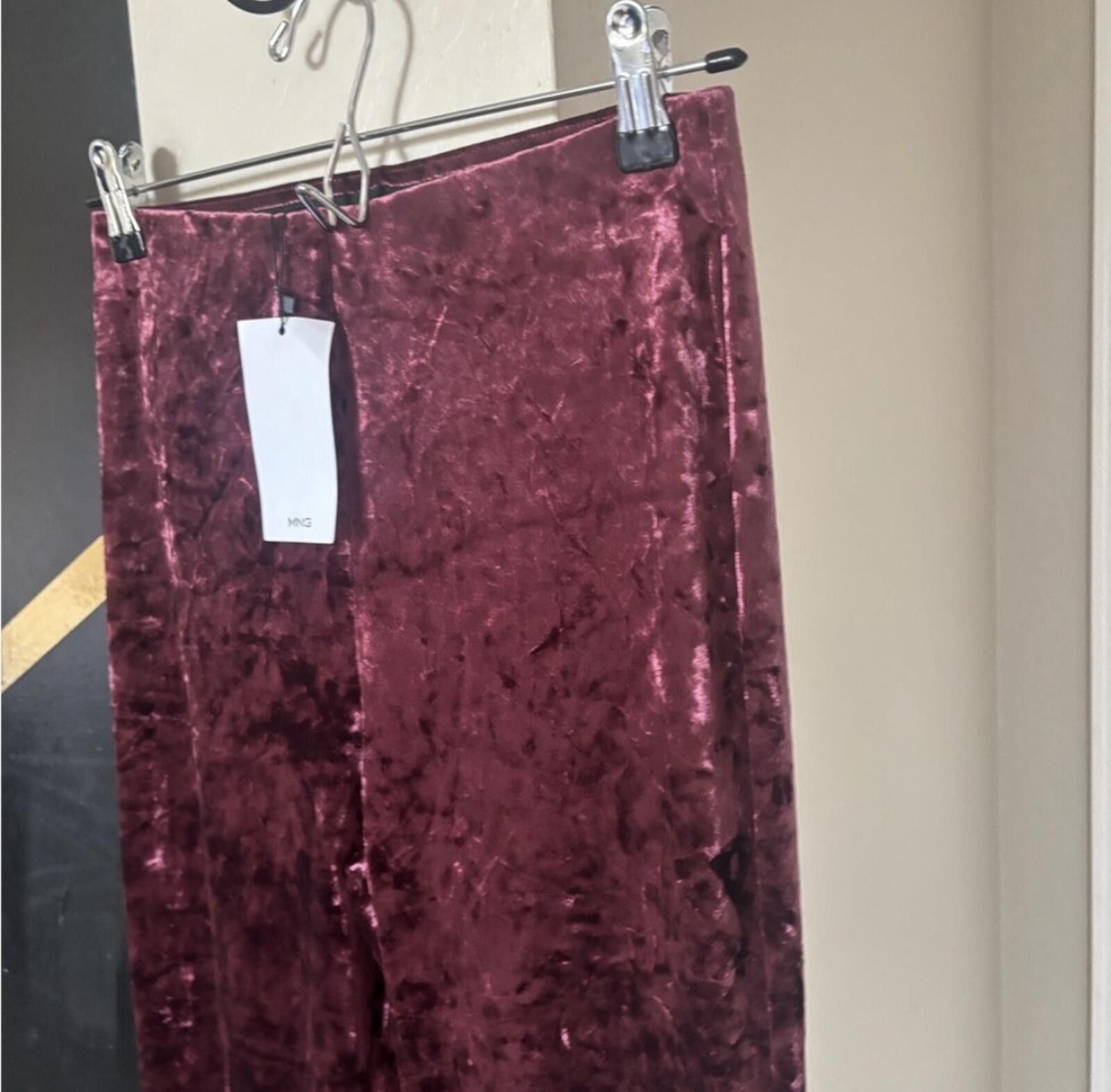 Other MNG by Mango crushed velvet pants Size 28" / US 6 / IT 42 - 3 Thumbnail