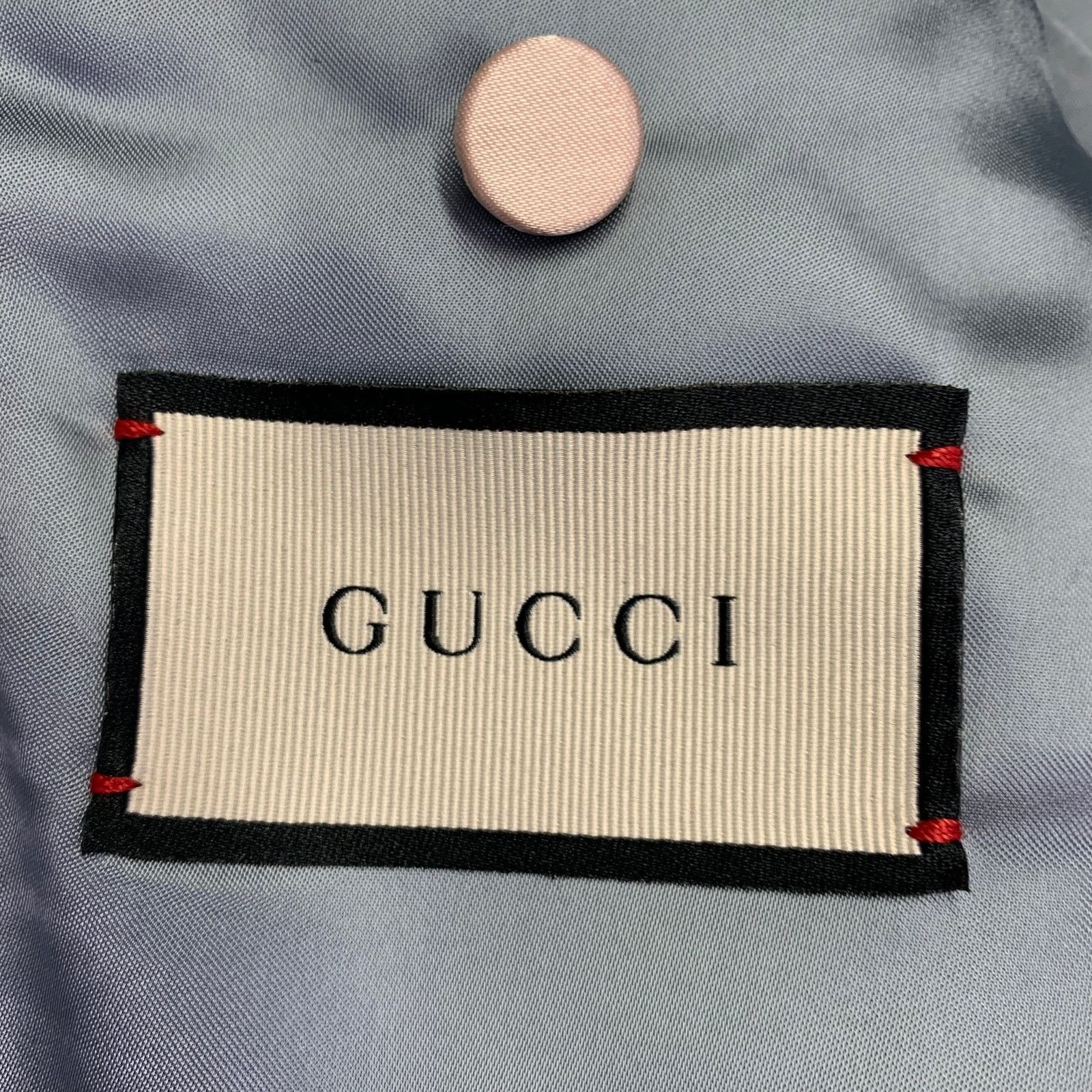 Gucci Size 36 Purple Black Jacquard Wool Silk Sport Coat Size 36R - 5 Thumbnail