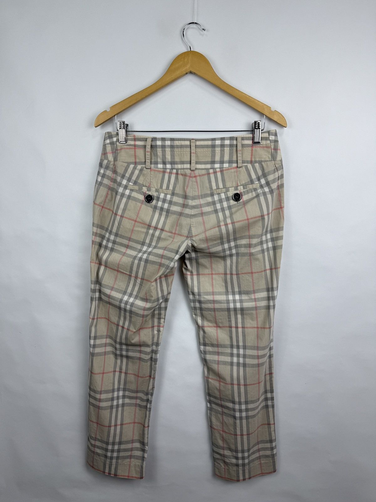 Burberry 🇬🇧 Vintage Barberry Brit Nova Check Women Pants Rare Retro Size 30" / US 8 / IT 44 - 9 Thumbnail