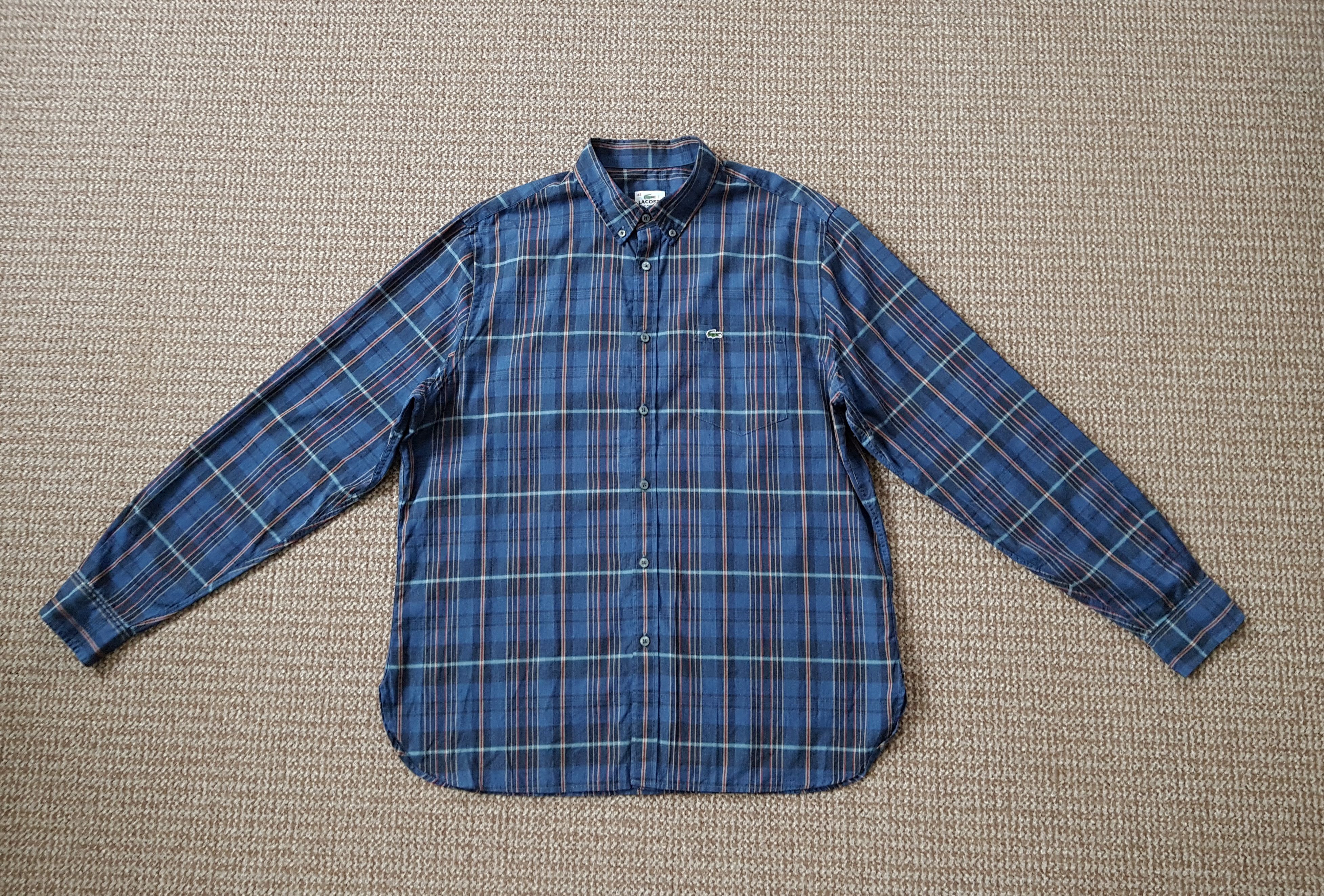 Lacoste Lacoste Button Down Long Sleeve Classic Check Shirt 42 Size US XL / EU 56 / 4 - 1 Thumbnail