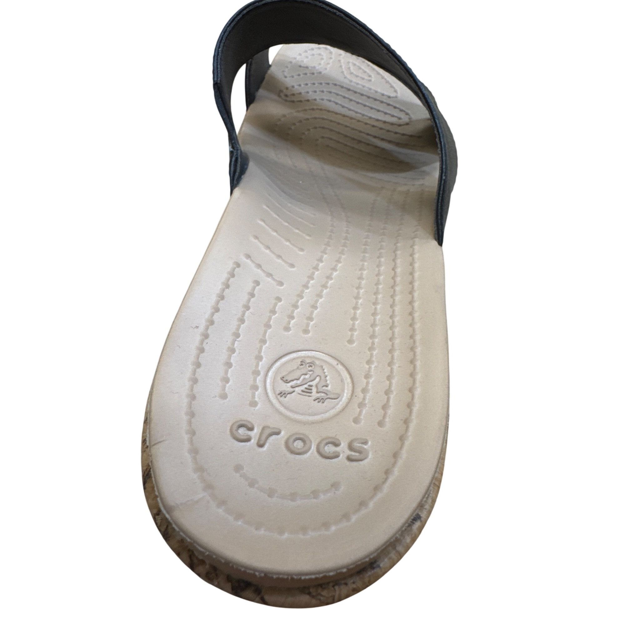 Crocs Crocs Womens Black Cork Wedge Sandals Size 10W SKU8135 Size US 10 / IT 40 - 8 Thumbnail