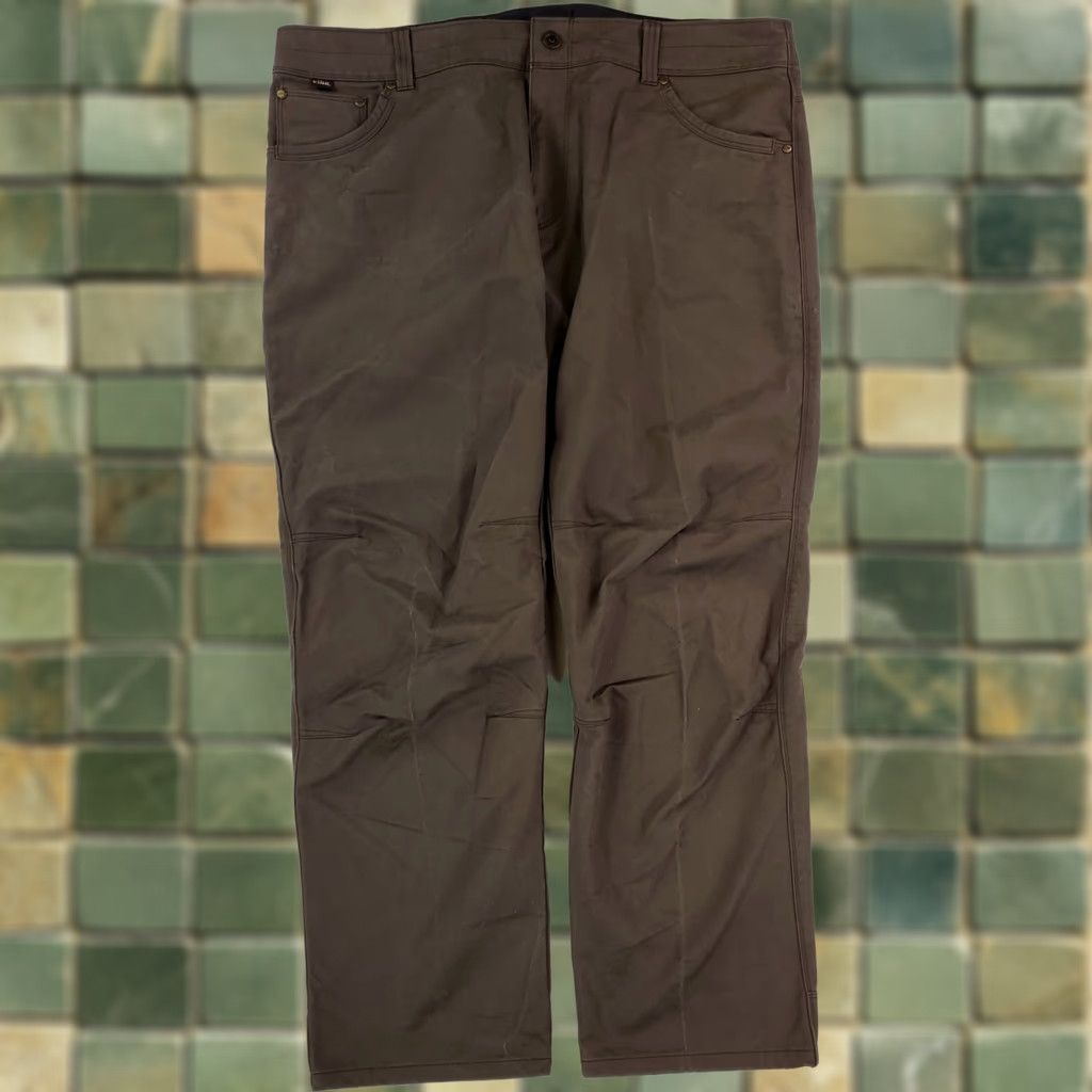 Vintage VINTAGE Kuhl Pants Brown Patina Dye Mens 40 x 30 Chino Regular Chino Mens Brown 40 30 Size US 40 / EU 56 - 1 Thumbnail