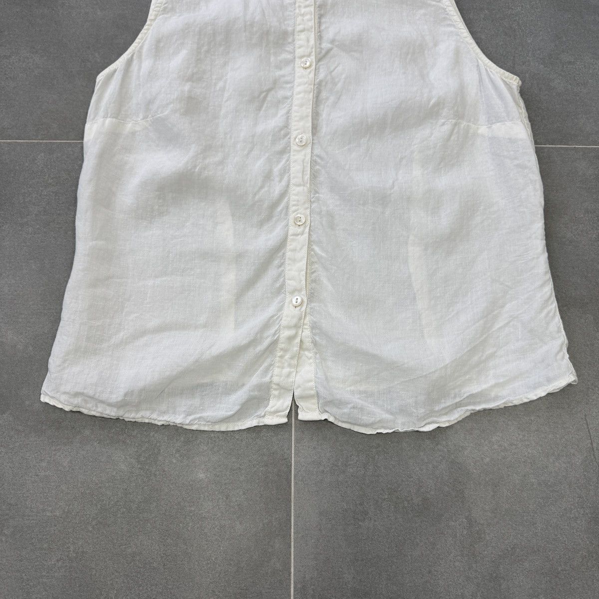Weekend Max Mara Weekend Max Mara Women Linen Sleeveless Button Shirt Size L Size L / US 10 / IT 46 - 3 Thumbnail