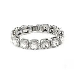 VIBE Silver Color Rhinestone Chain Bracelet Size ONE SIZE - 7 Thumbnail