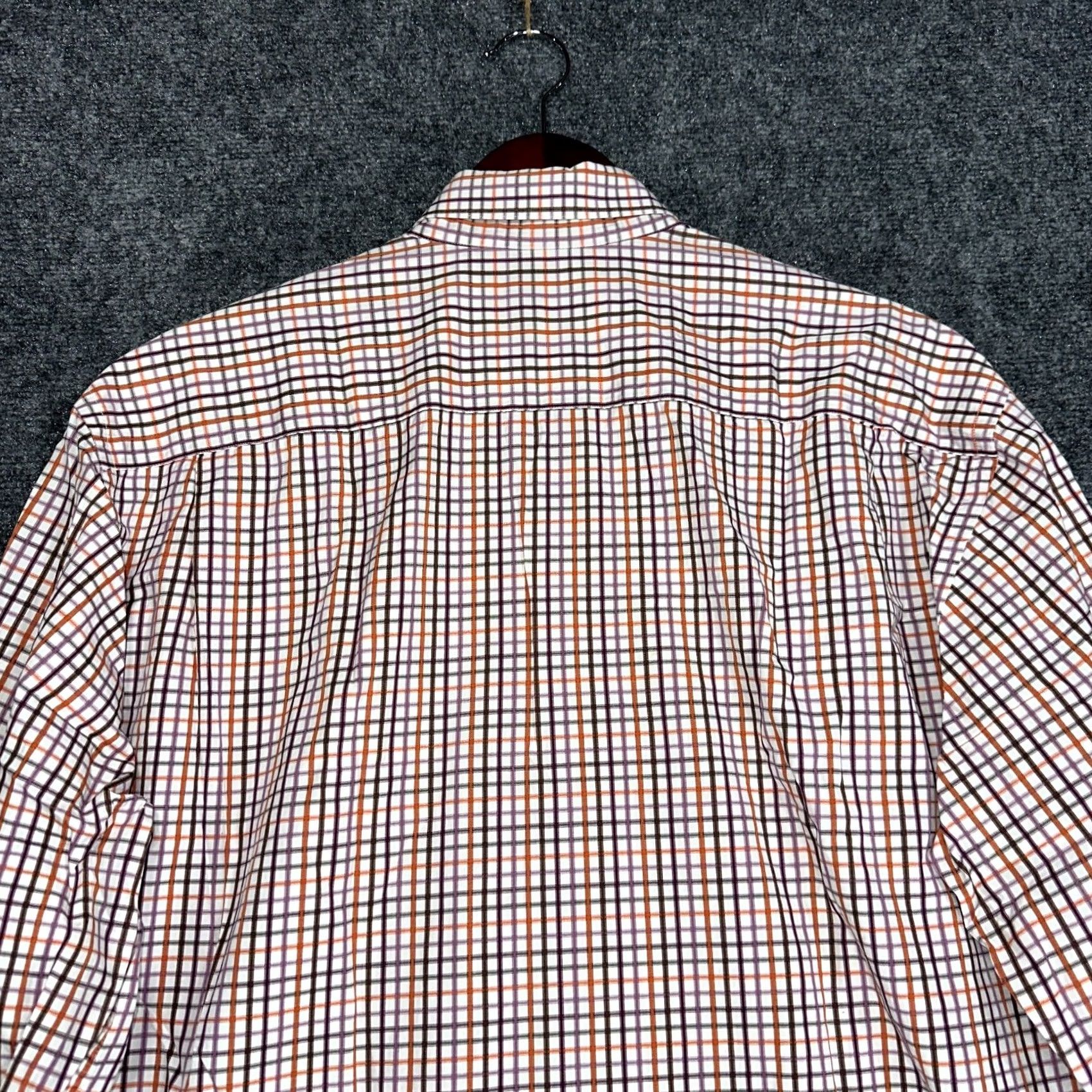 Vintage St Croix Shirt Button Up Orange Purple Plaid Cotton Long Sleeve Mens Large Size US L / EU 52-54 / 3 - 8 Thumbnail