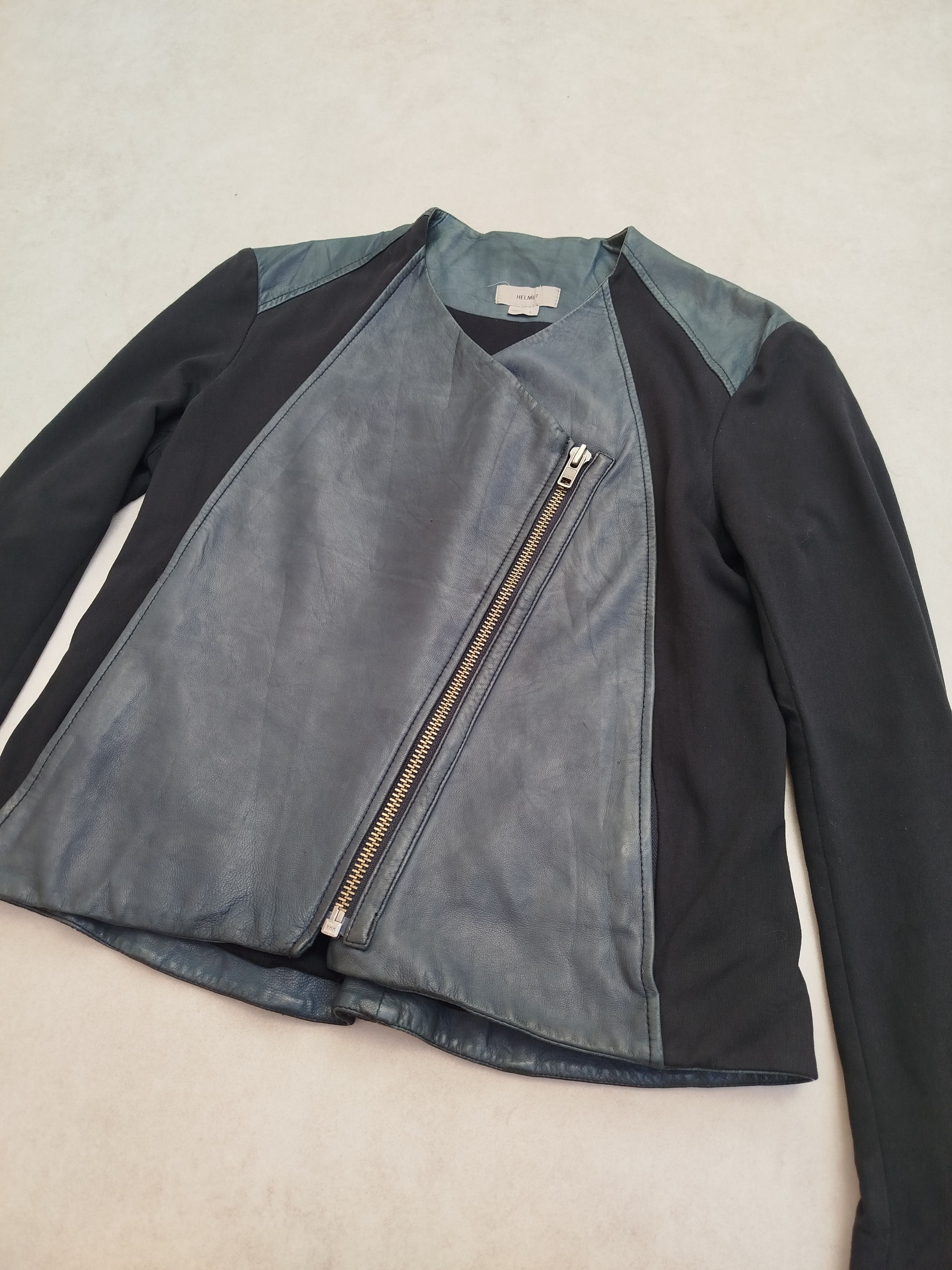 Helmut Lang Helmut Lang Side Zip Lamb Leather Black Motorcycle Jacket Size L / US 10 / IT 46 - 3 Thumbnail
