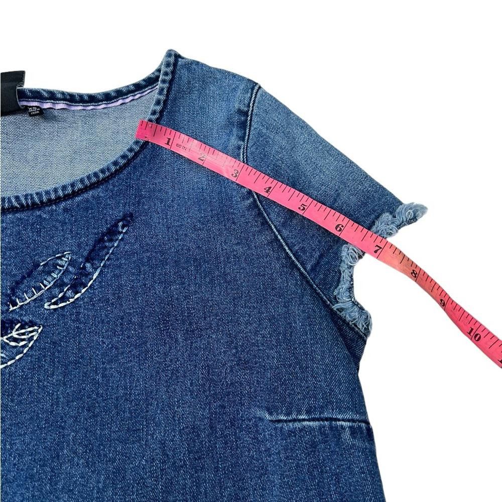 Designer Nanette Lepore l Denim Fringe Dress XS Size XS / US 0-2 / IT 36-38 - 5 Thumbnail