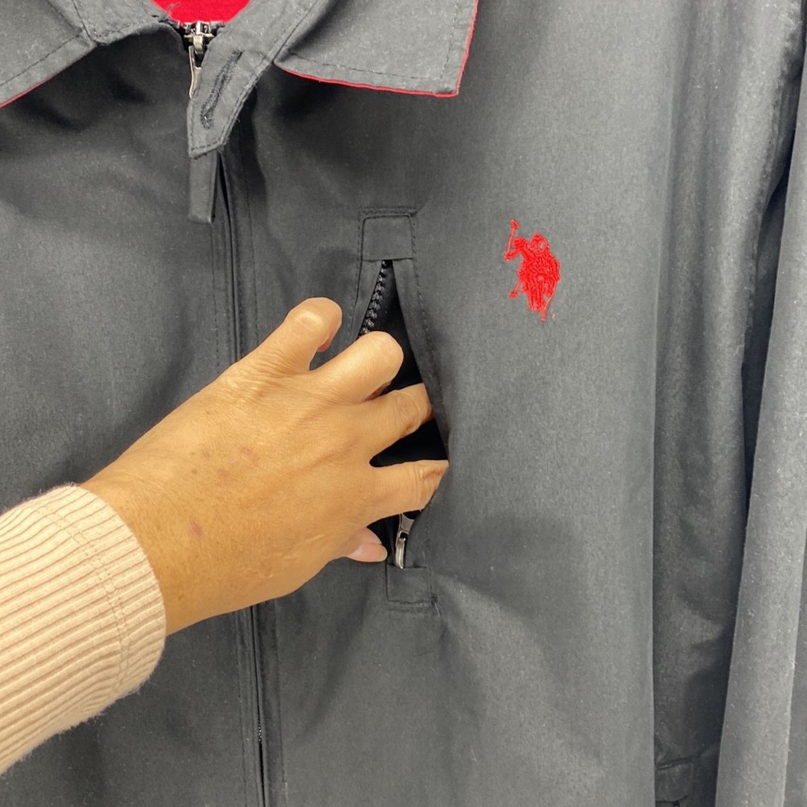U.S. Polo Assn. U.S POLO ASSN bayport jacket black red logo classic sz XL Size US XL / EU 56 / 4 - 2 Thumbnail