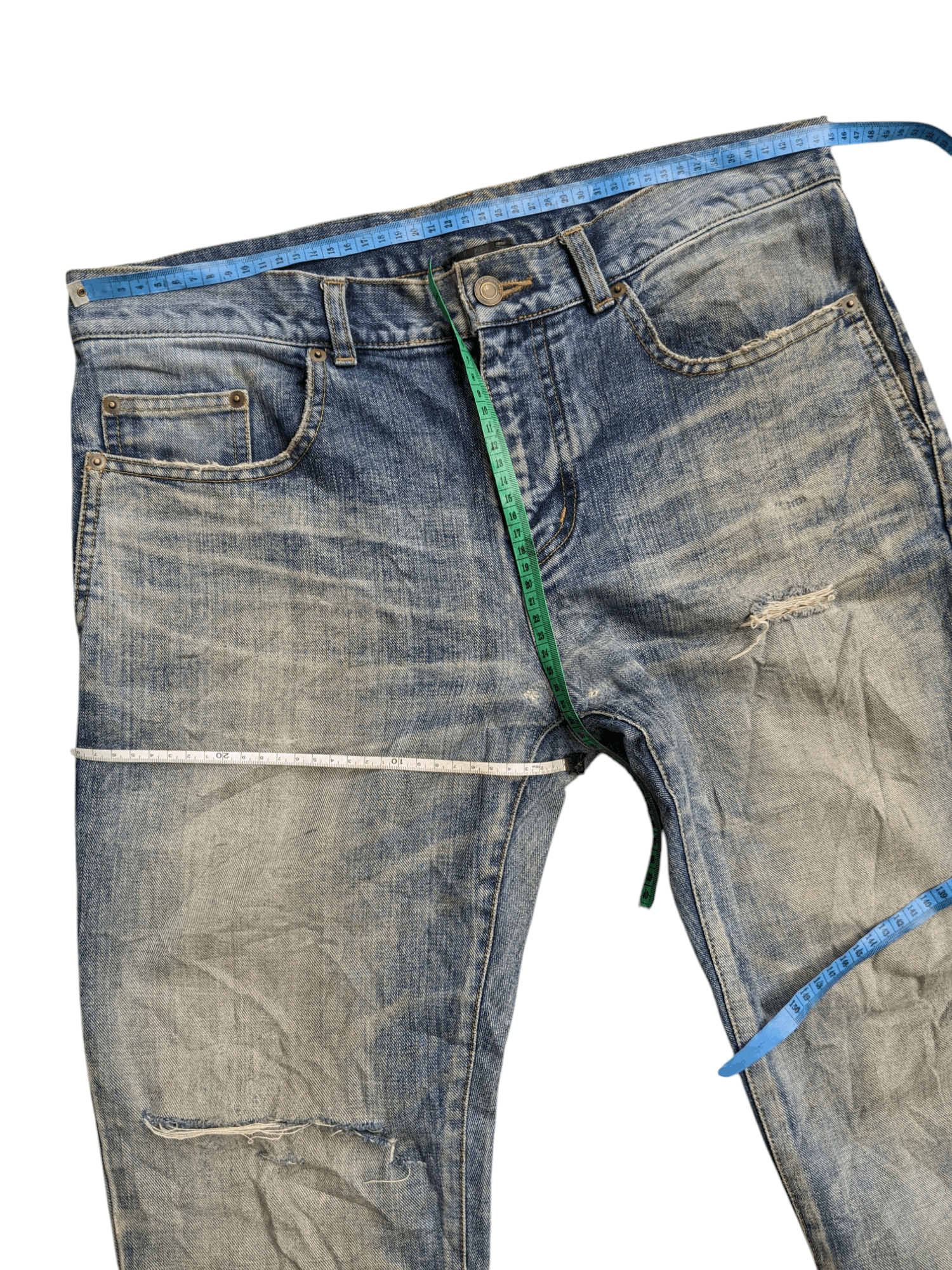 Saint Laurent Paris AW 17 University Distressed Light Wash Size US 32 / EU 48 - 19 Thumbnail