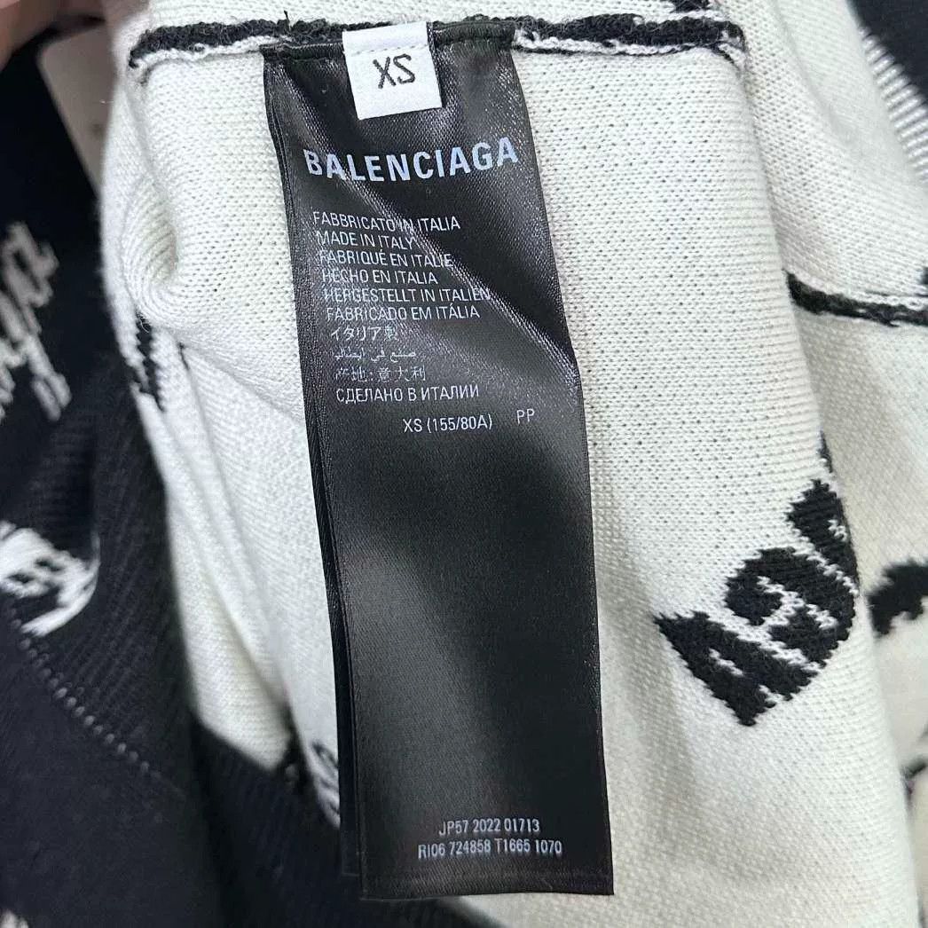 Balenciaga balenciaga patterned knit sweater in black Size US XS / EU 42 / 0 - 5 Thumbnail