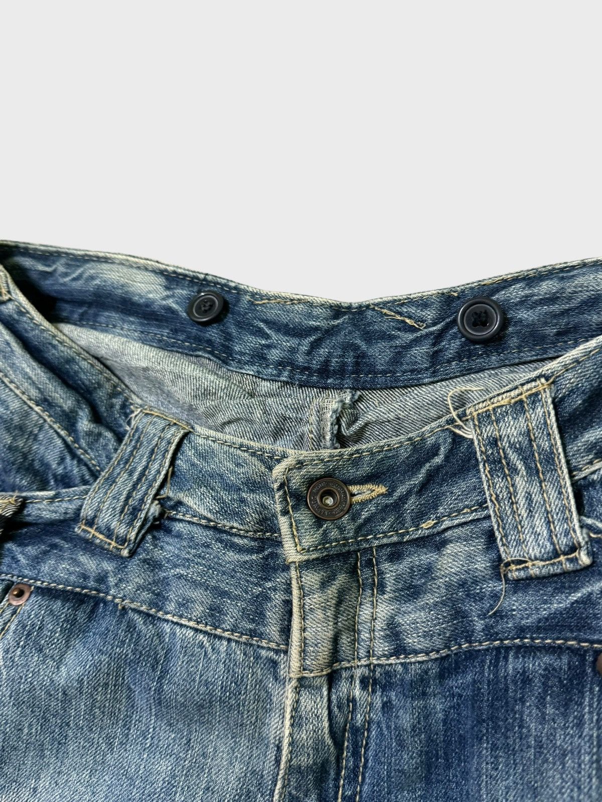 Hysteric Glamour DOUBLE WAIST SUPER RARE DISTRESSED DENIM PANTS Size US 32 / EU 48 - 9 Thumbnail