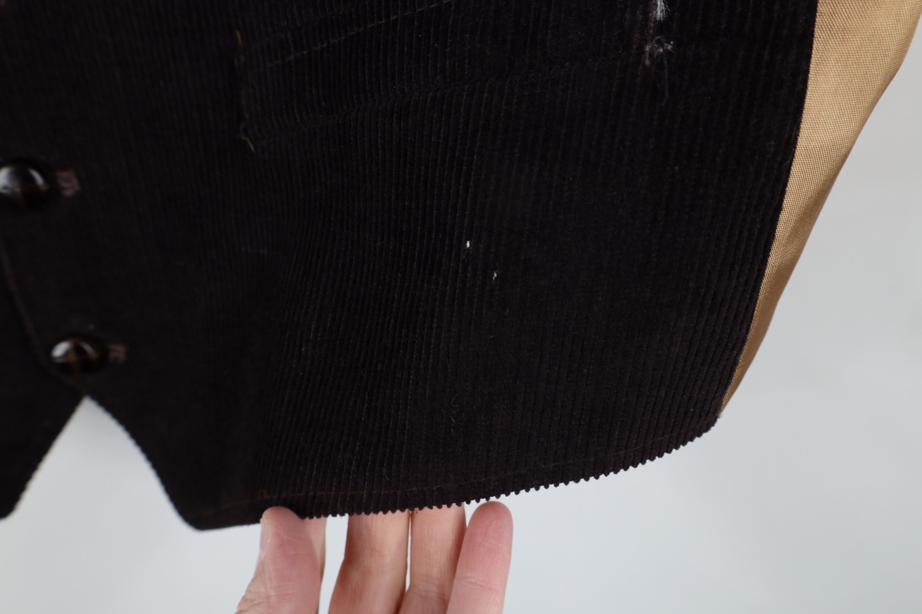 Vintage Vintage 70s Streetwear Button Suit Vest Jacket Brown Size US XXL / EU 58 / 5 - 5 Thumbnail