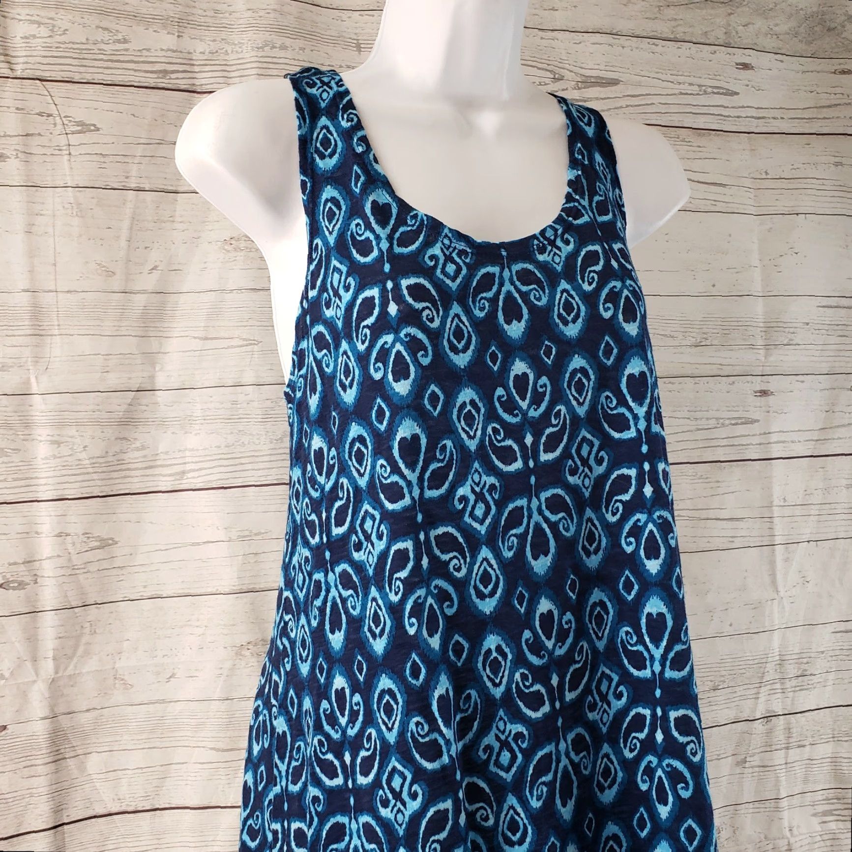 Twisted X Fresh Produce Womens Tank Dress Sz Small Blue Twisted Back Size S / US 4 / IT 40 - 2 Thumbnail