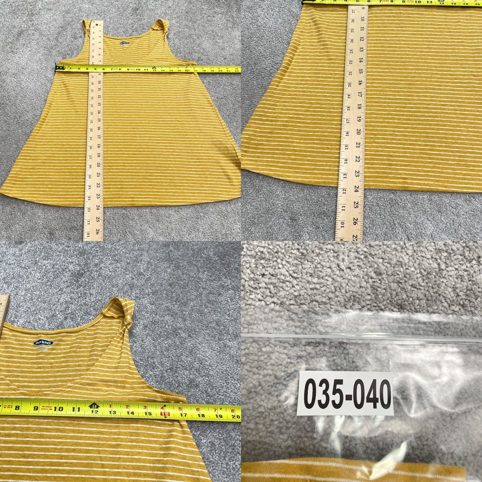 Old Navy Old Navy Linen Blend Relaxed Fit Tank Womens Small Golden Yellow Striped Size S / US 4 / IT 40 - 8 Thumbnail