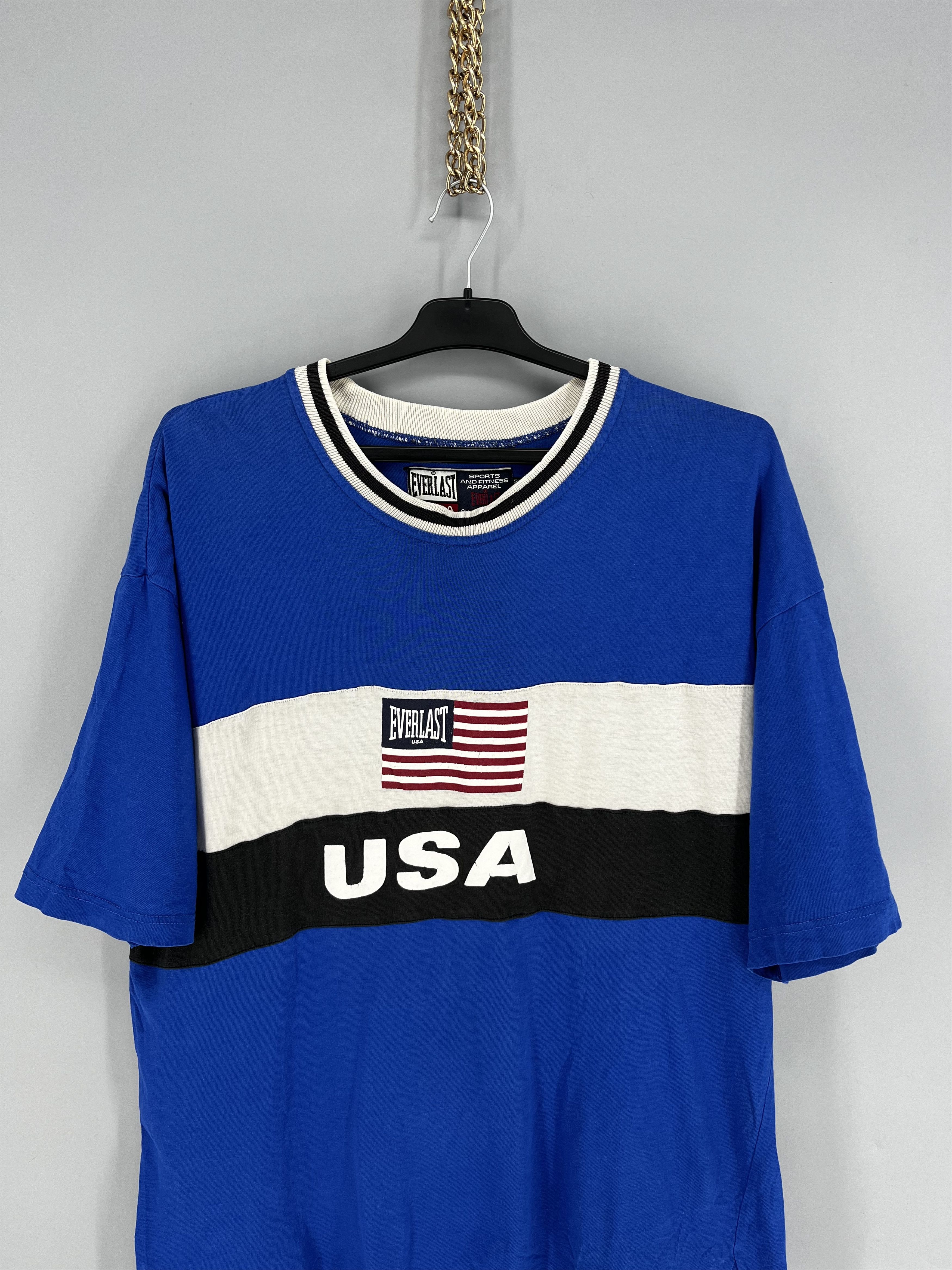 Everlast Vintage 80s Everlast Team USA Ringer Graphic T shirt Adult Size US XL / EU 56 / 4 - 6 Thumbnail