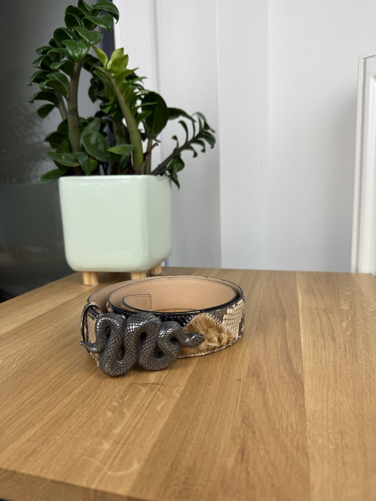 Vinatge Phyton Reptiles Leather Belt