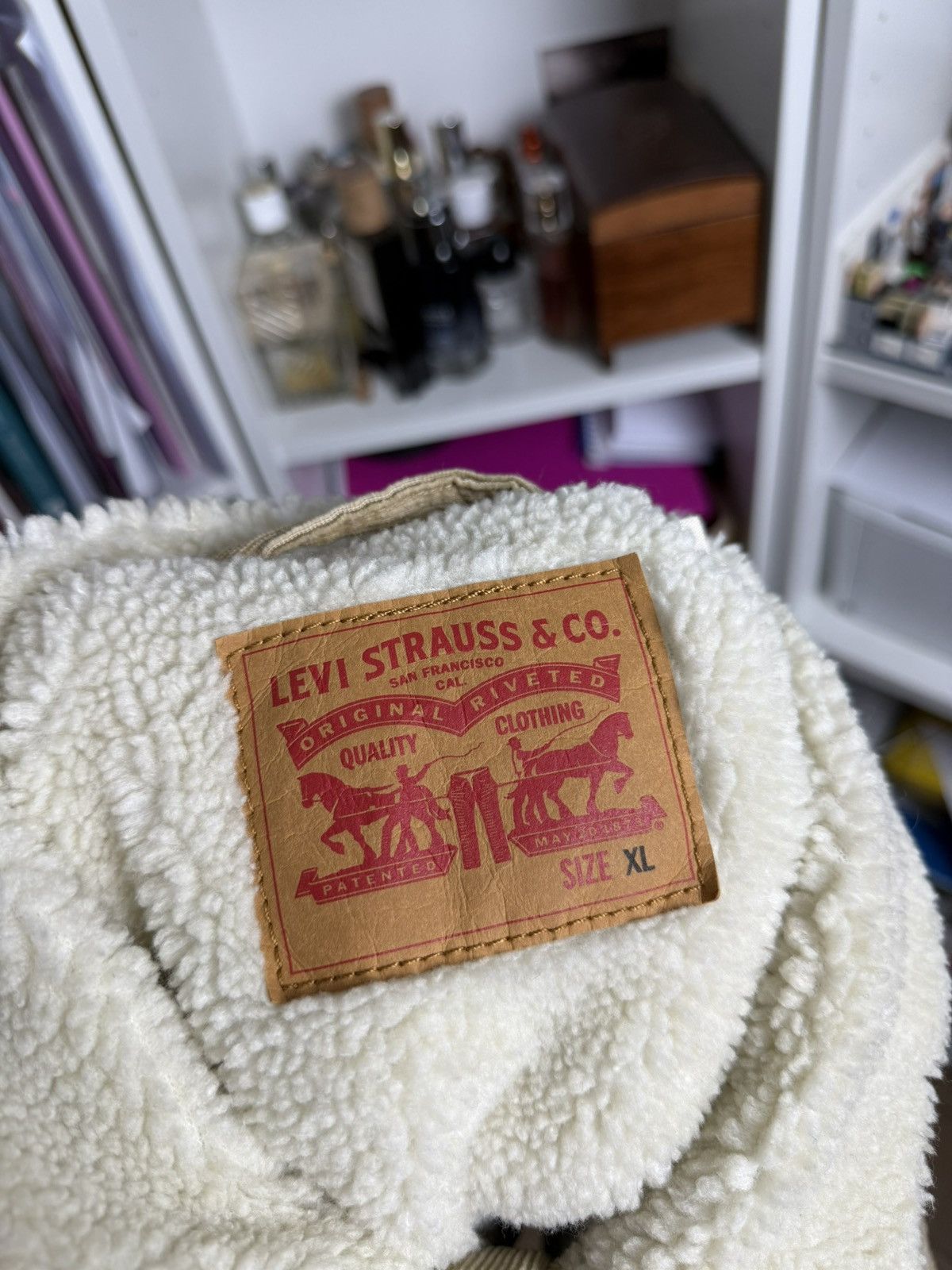 Levi's × Levi's Vintage Clothing × Vintage Levi’s Corduroy trucker sherpa jacket XL western cowboy 90s Size US XL / EU 56 / 4 - 5 Thumbnail
