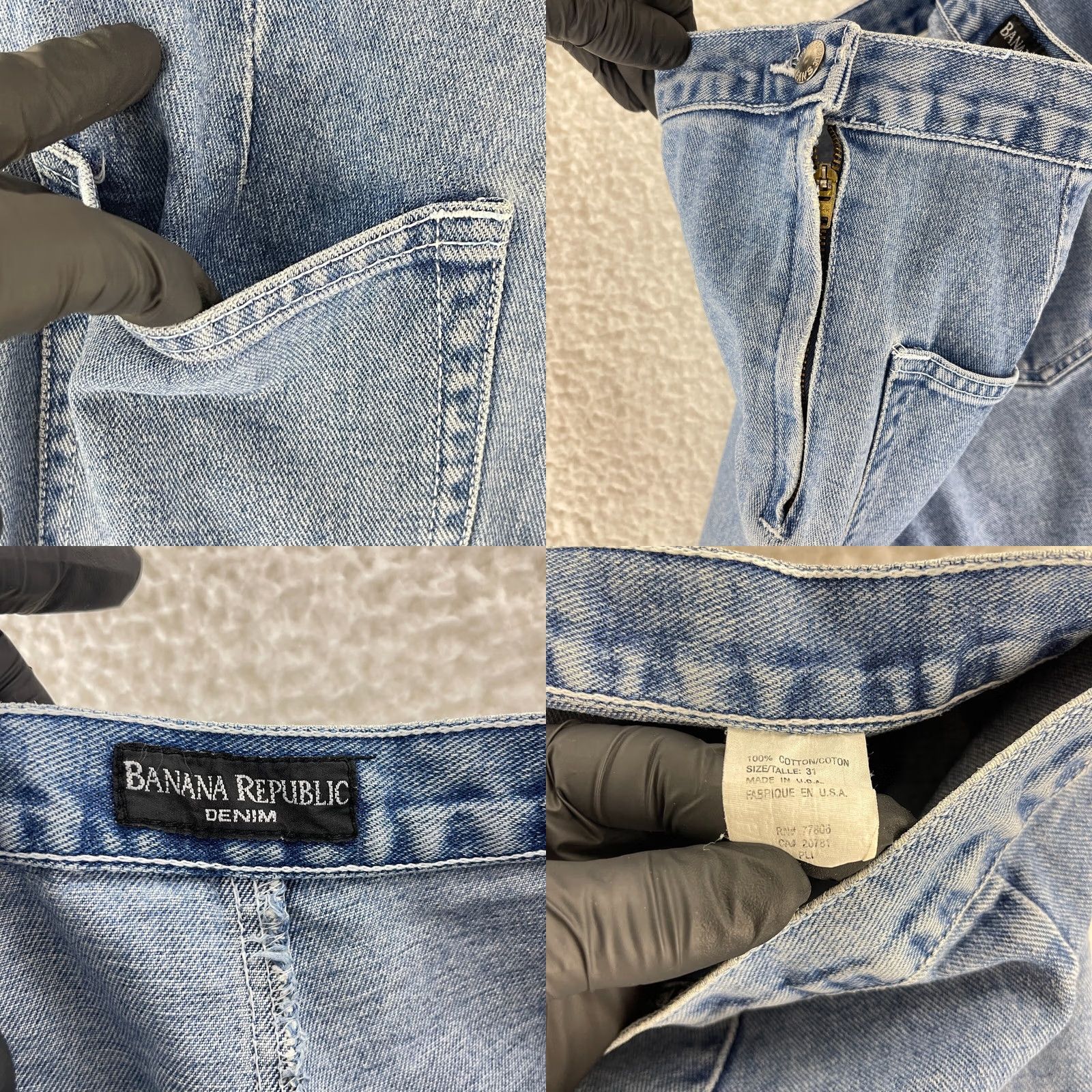 Banana Republic VINTAGE Banana Republic Jeans Womens Size 31 Blue Cropped High-Rise Denim 100% Cotton USA Size 24" / US 00 / IT 34 - 9 Thumbnail